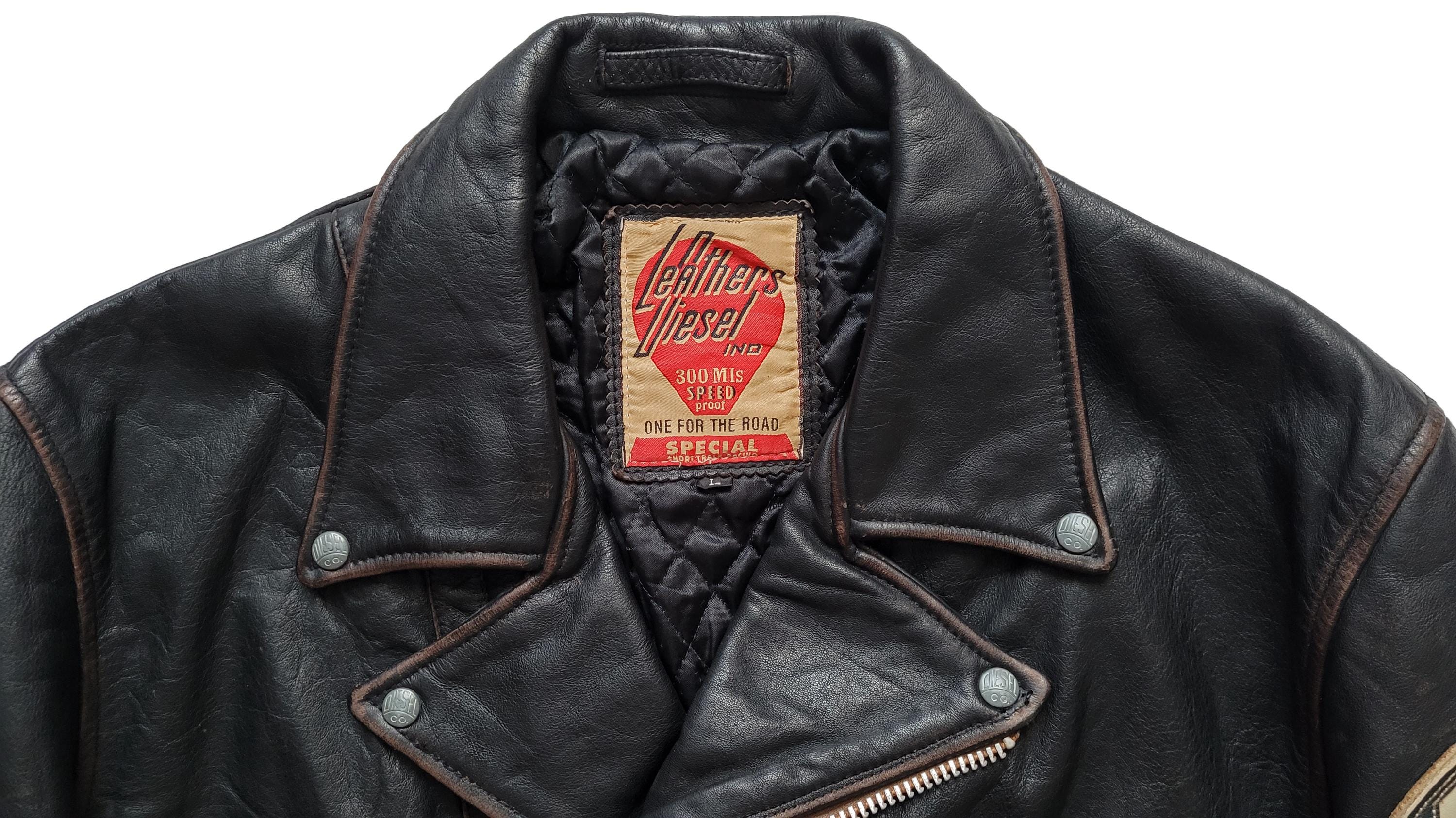 Original Rare Vintage 80s Diesel Leathers Flying Cougar Original Rare Vintage 80s Diesel Leathers Flying Cougar