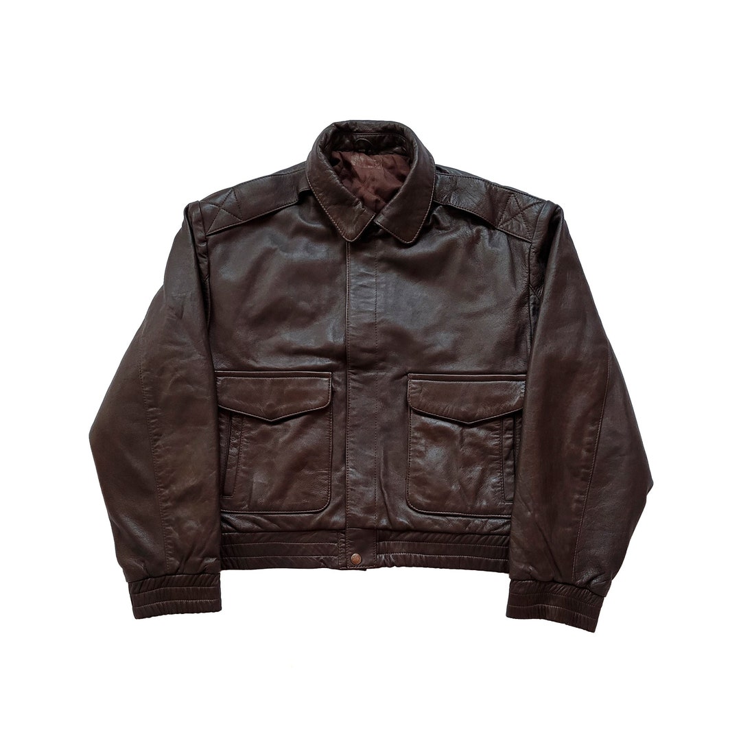 ジャケット・アウター 80s A-2 real leather bomber jacket vtg 80s vtg A-2 real leather bomber jacket l