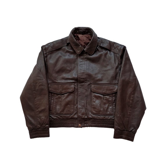 Buy Rare Vintage 80s Ace Leather A-2 Type Retro Style Cropped 