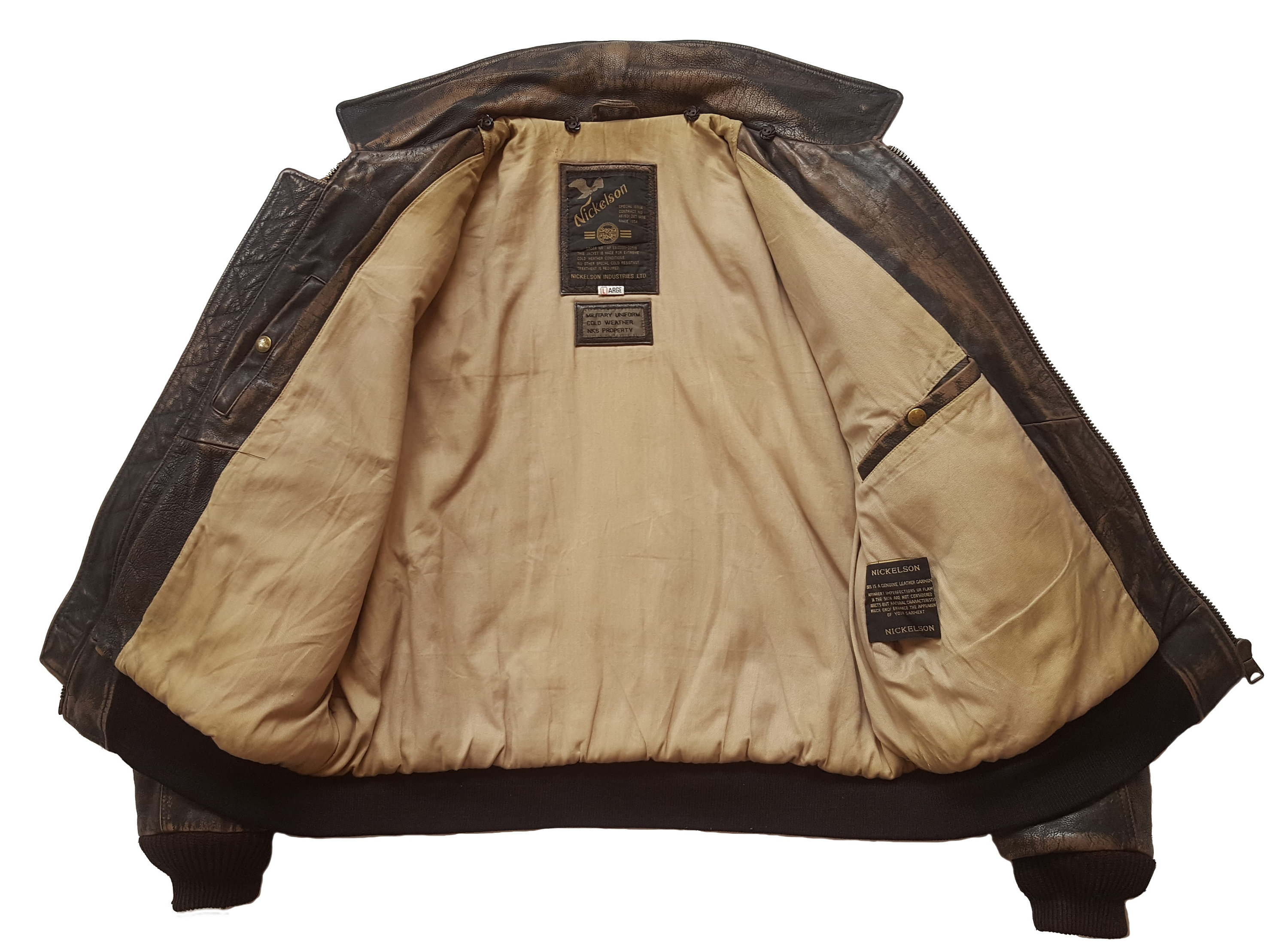 Original Rare Vintage 90s Nikelson B-15 Military Type Flight Pilot