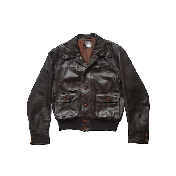 Original Rare Vintage 80s Echt Leder 20s Retro Style Aviator Leather Flight Jacket Etsy Canada