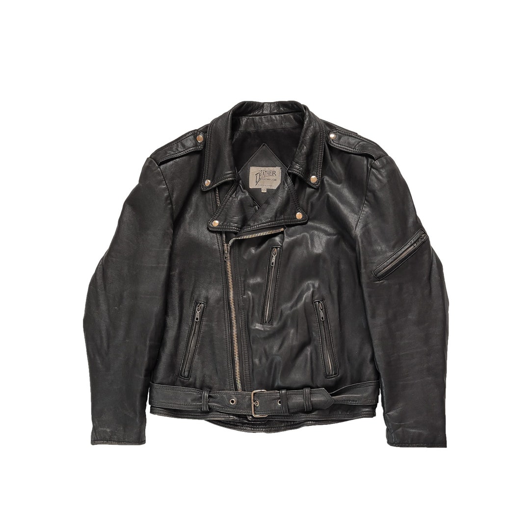 Original Rare Vintage 90s the Leather Showroom Soundgarden Grunge Punk Distressed Leather Oversized Motorcycle Jacket Made in Canada - Etsy Original Rare Vintage 90s the Leather Showroom Soundgarden Grunge Punk Distressed Leather Oversized Motorcycle Jacket Made in Canada - Etsy