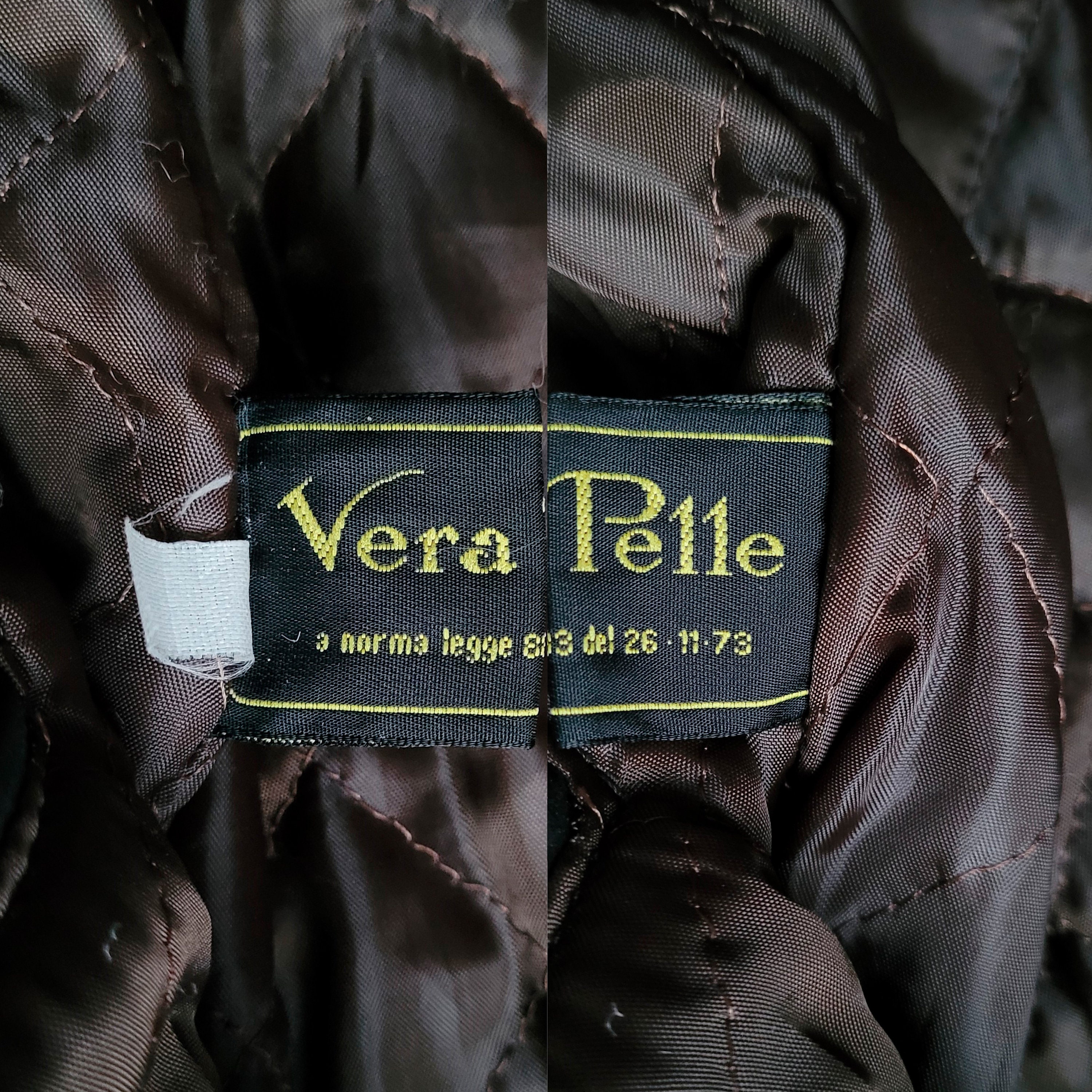 Rare Vintage 90s Vera Pelle Perfecto Style Oiled Nubuck
