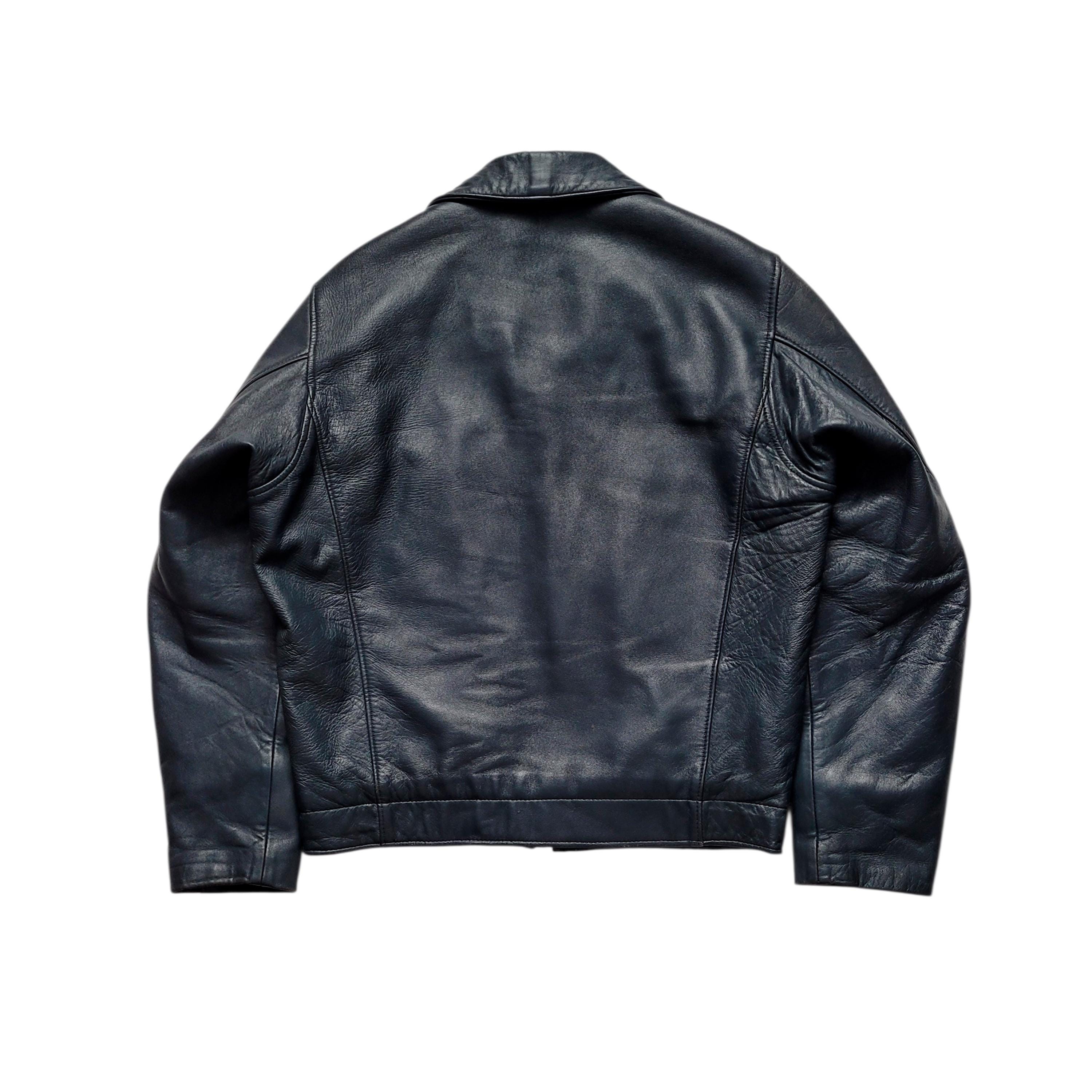 ジャケット・アウター 80s French Made Leather Blouson M Original Rare Vintage 80s Favo Armée De L'air French Military