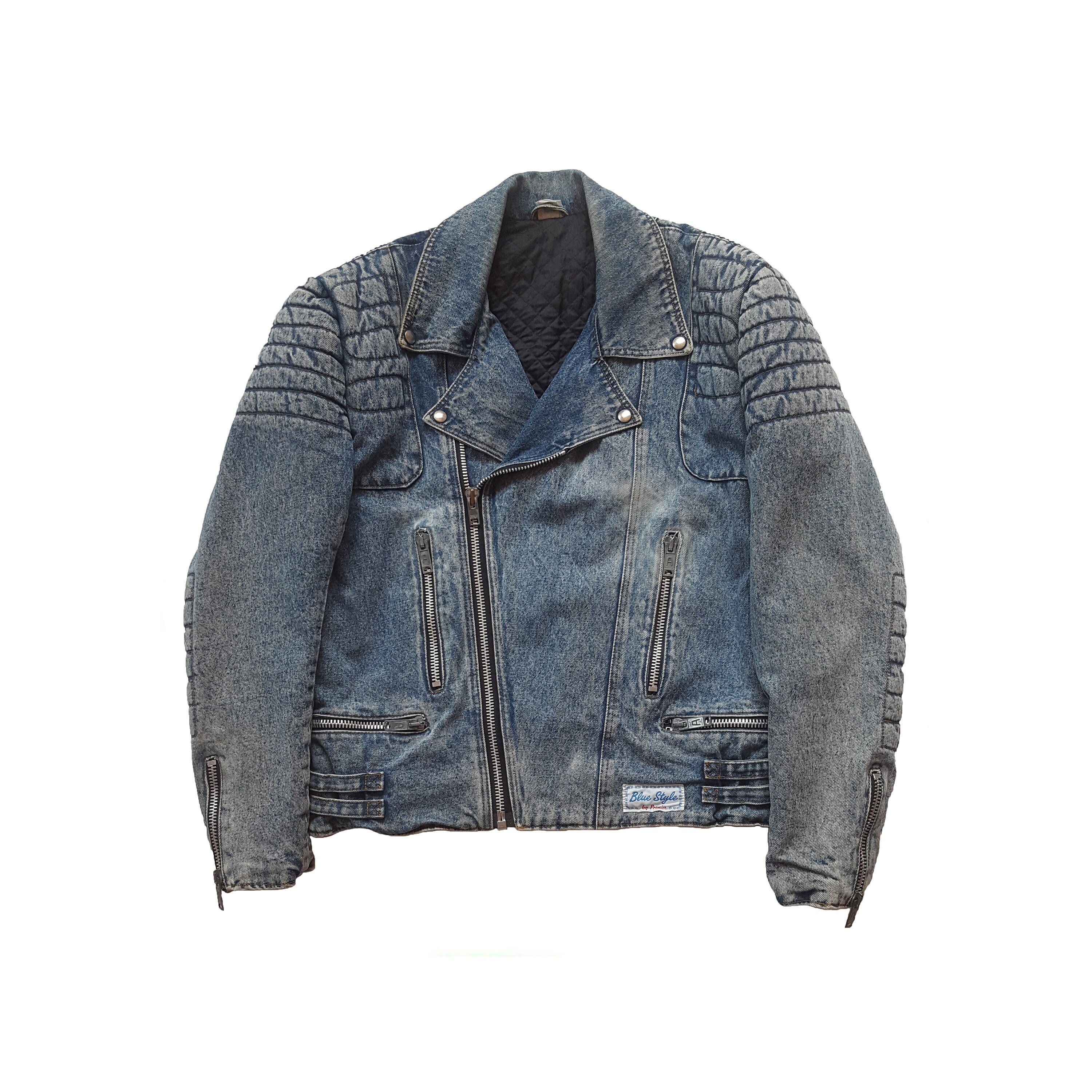 kat jøde forklædt Rare Vintage 90s Blue Style by Premier Boiled Denim Motorcycle - Etsy