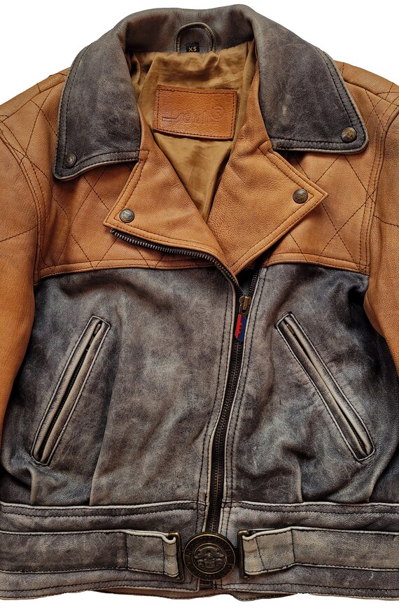 90's leather jacket 古着　状態良好 Original Rare Vintage 90s the Leather Showroom Soundgarden