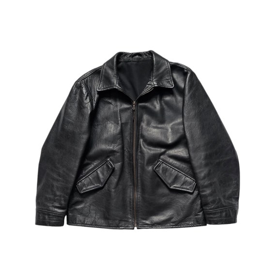 Rare Vintage 90s VMC Retro Style Leather Sports Jacket Made in