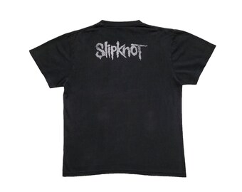 Original Rare Vintage 00s Hot Rock Slipknot IOWA Fadet Cotton T