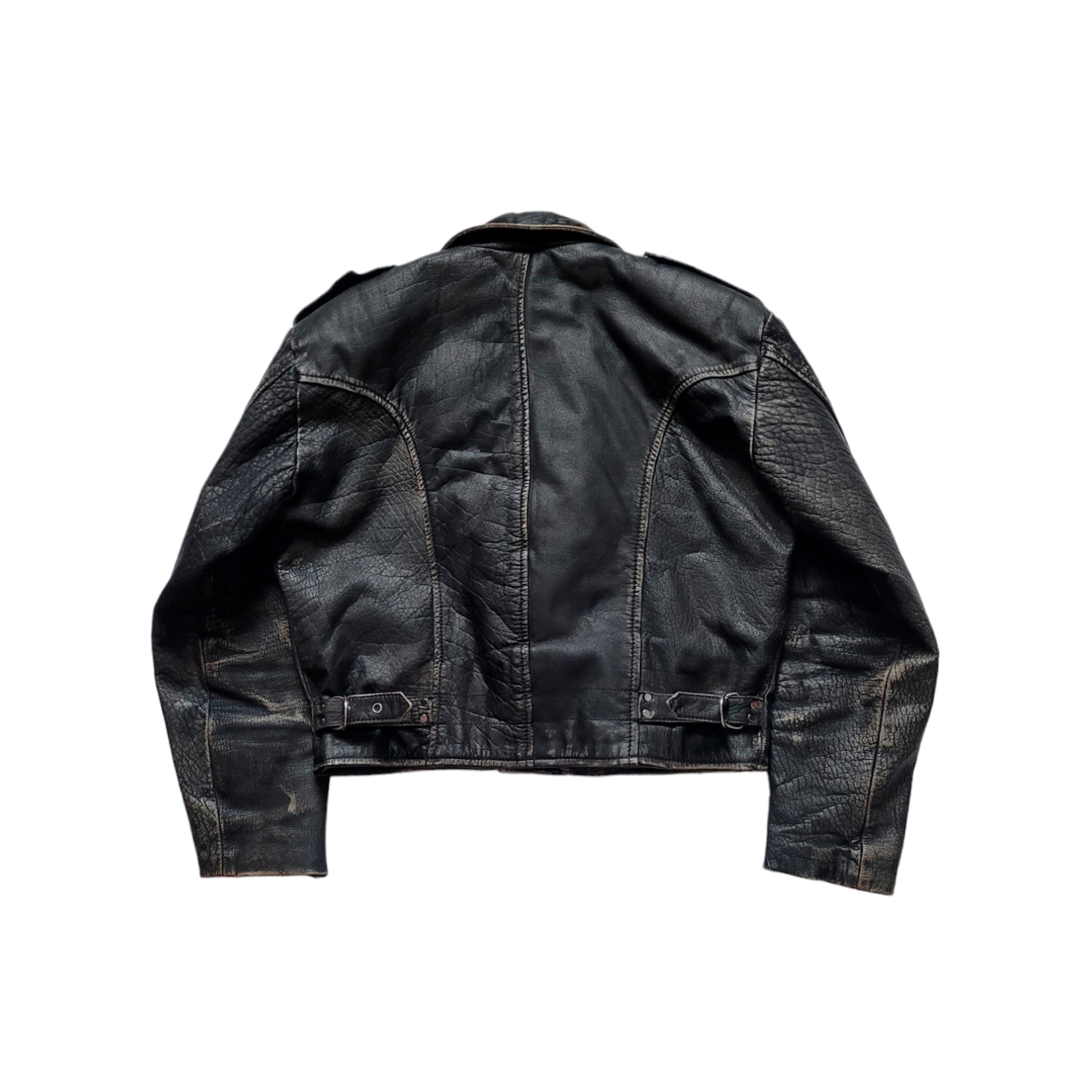 ジャケット・アウター 80s vtg short real leather flight jacket 80s vtg A-2 real leather bomber jacket - メルカリ