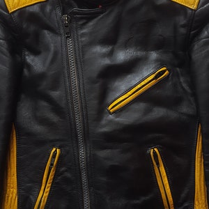 Very Rare Vintage 80s Segura Leather Cafe Racer / Rider Motorcycle Jacket Made In France image 2