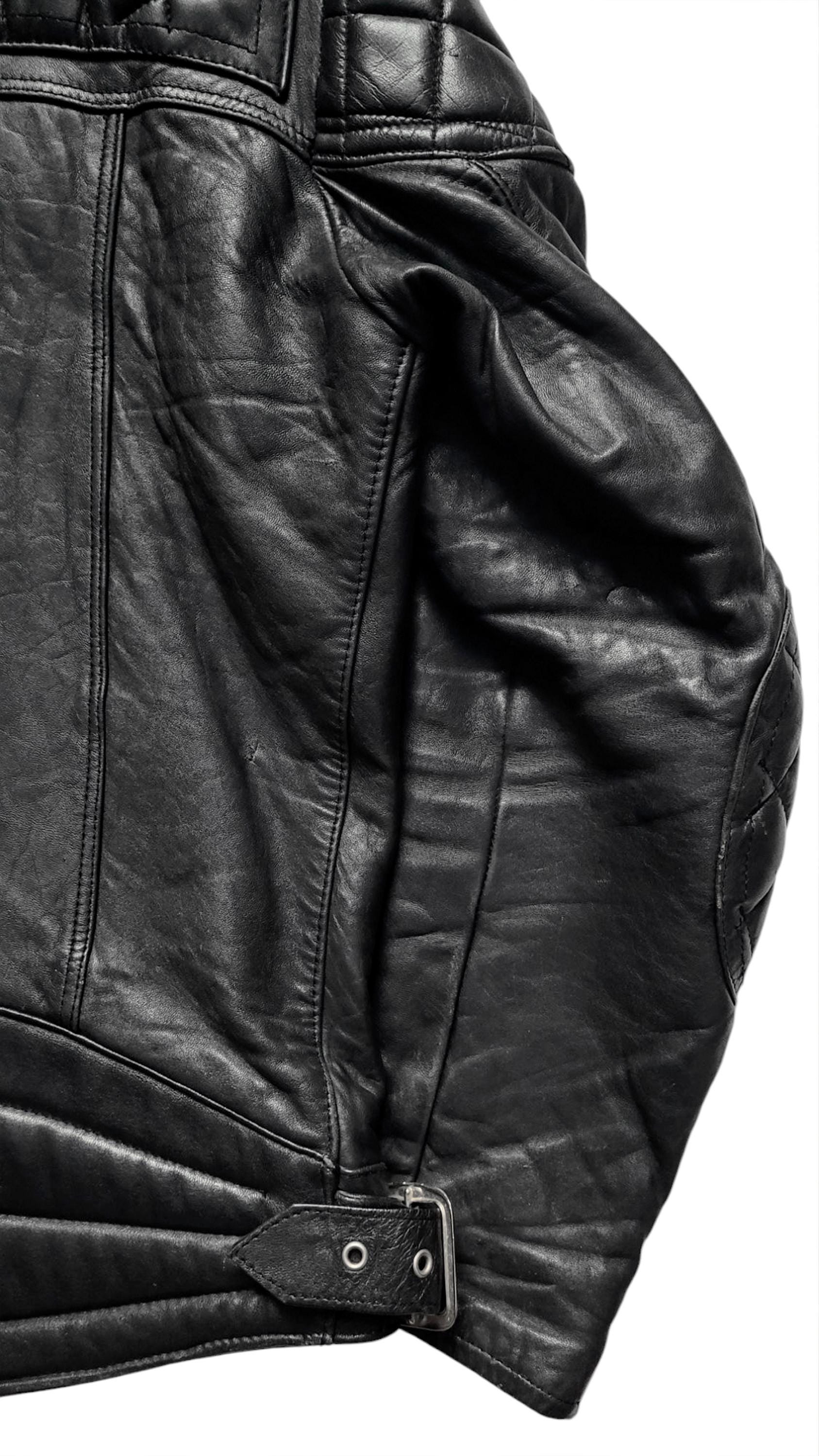 Rare Vintage 80s TT Leathers Essex Distressed Leather
