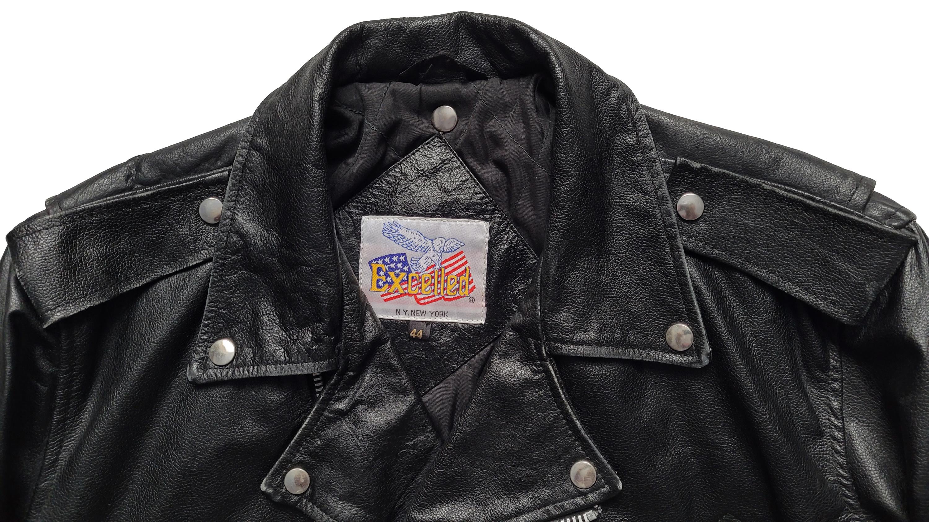 Original Vintage 90s Excelled Perfecto Leather Motorcycle Jacket
