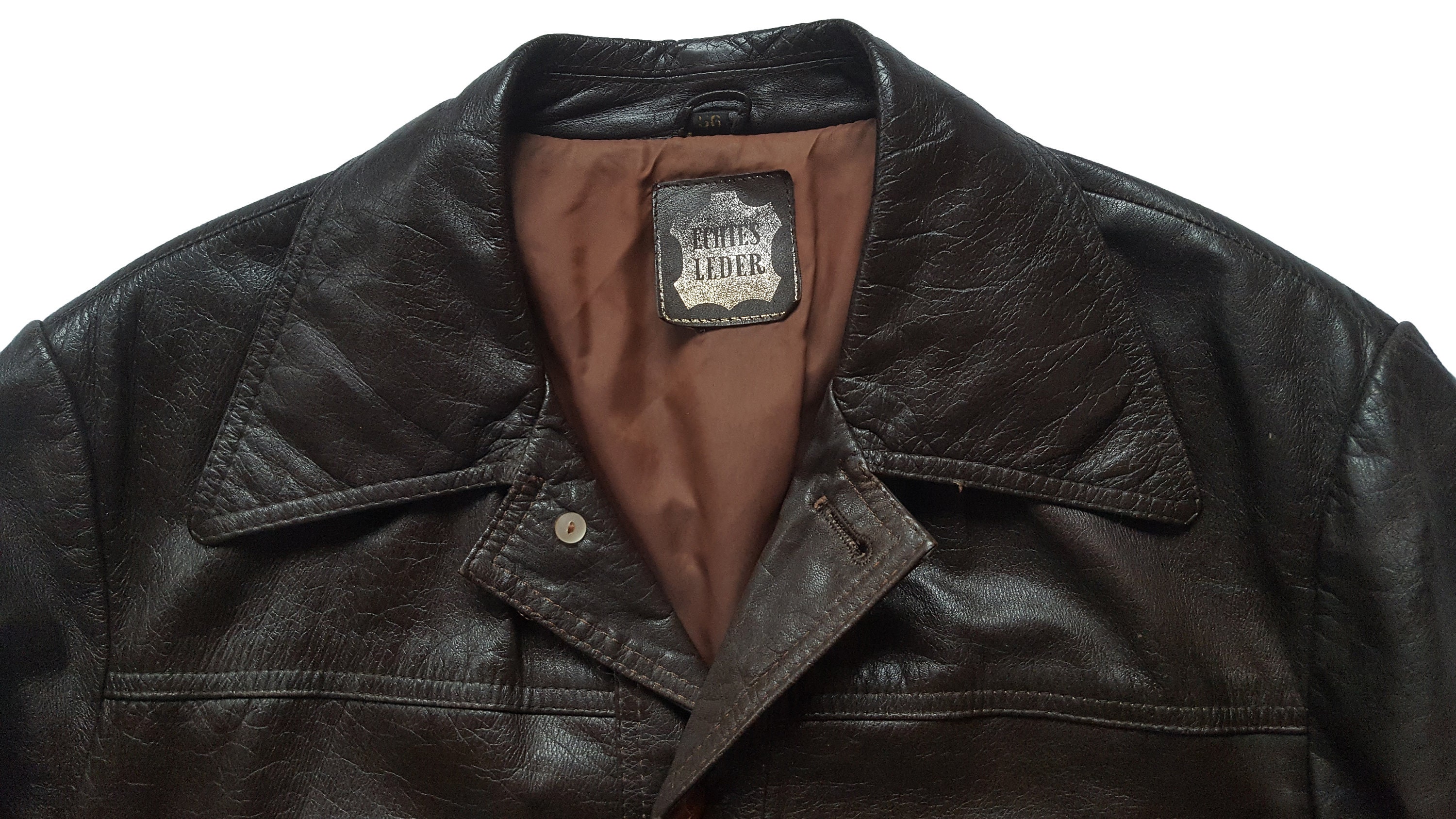 Original Rare Vintage 80s Echt Leder 20s Retro Style Aviator