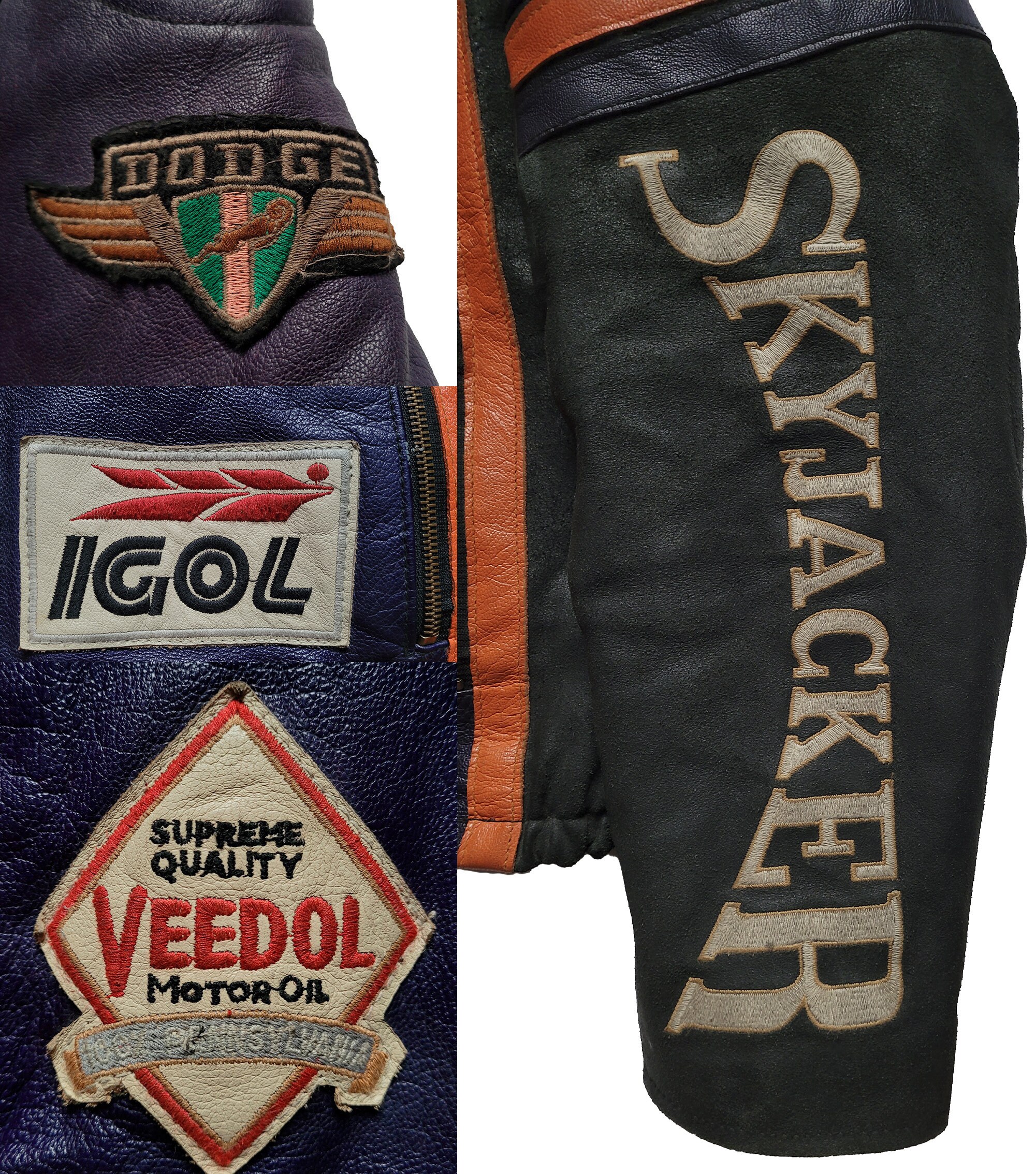 Original Rare Vintage 90s Skyjacker Sports Racer Patched
