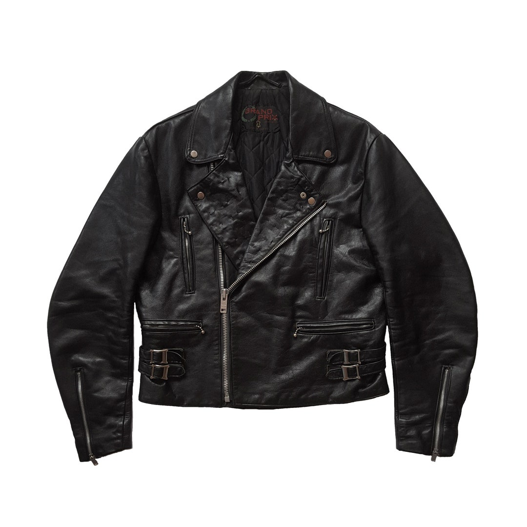 Very Rare Vintage 70s Grand Prix Leathers Lightning Type Very Rare Vintage 70s Grand Prix Leathers Lightning Type
