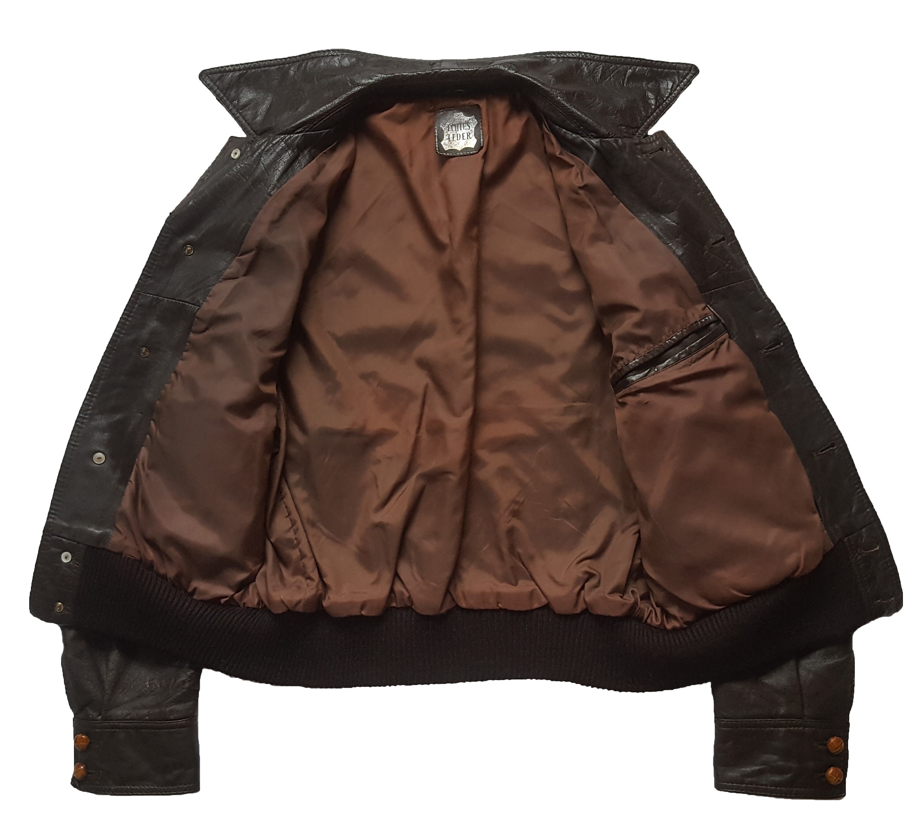 Original Rare Vintage 80s Echt Leder 20s Retro Style Aviator
