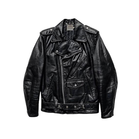 70sヴィンテージLEATHER FACTORYイタリア製ライダースジャケット Original Rare Vintage 70s Fidelity Ranger Motorcycle Leather