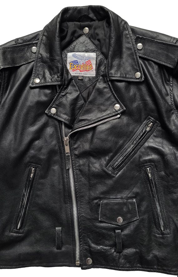 Original Vintage 90s Excelled Perfecto Leather Motorcycle Jacket