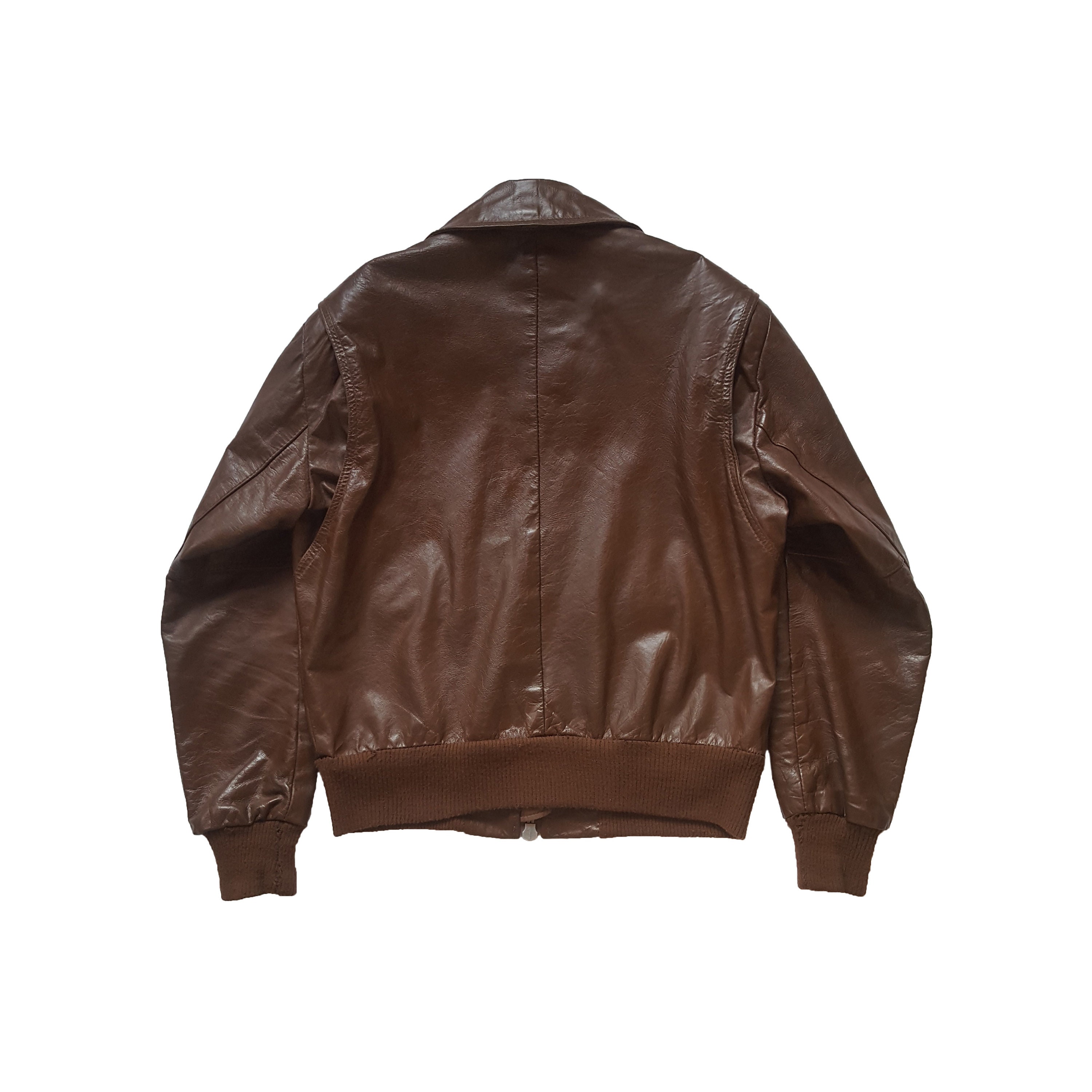 vintage leather bomber jacket A2 本革 短丈 Handmade Distressed Teacore Cowhide A2 Men's Leather Short Bomber