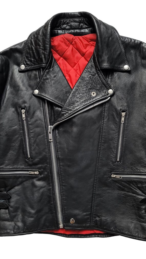 Original Rare Vintage 80s British Lightning Type Motorcycle Punk