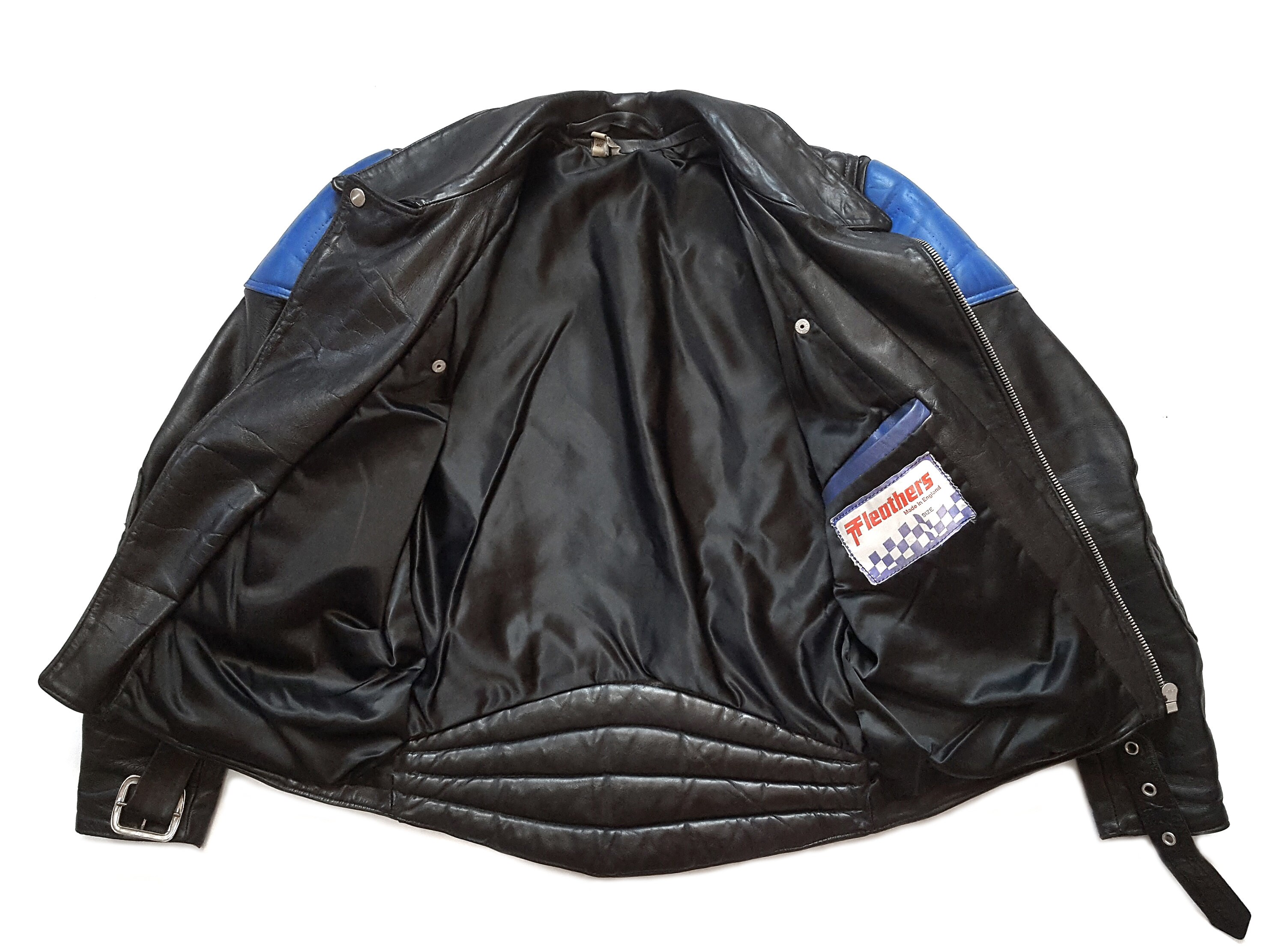 Rare Vintage 70s TT Leathers Motorcycle Punk Leather Jacket