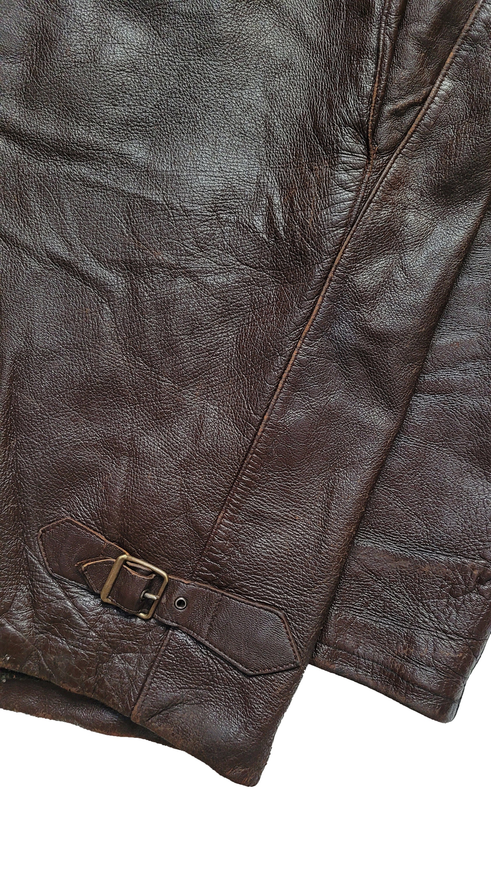 Original Rare Retro Vintage 50s French Car Coat Sheepskin Leather