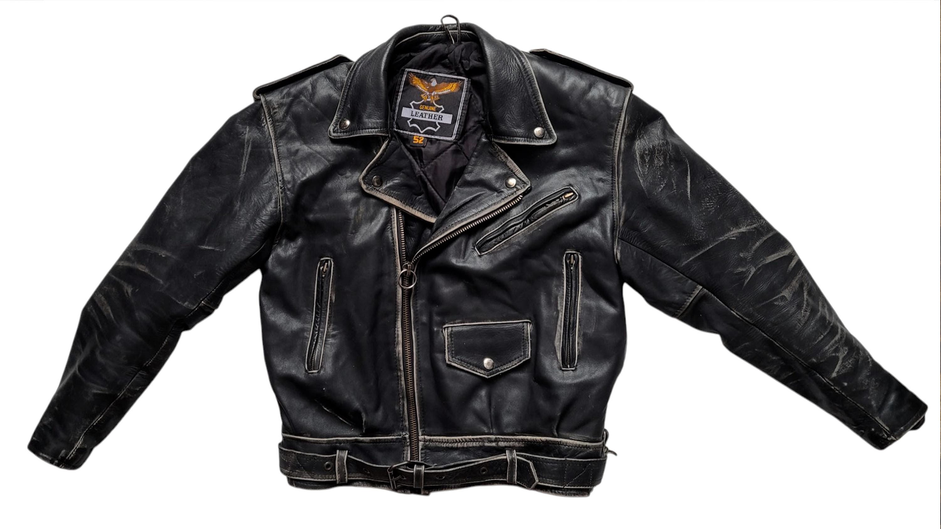 Original Rare Vintage 90s Retro Style Perfecto Type Distressed