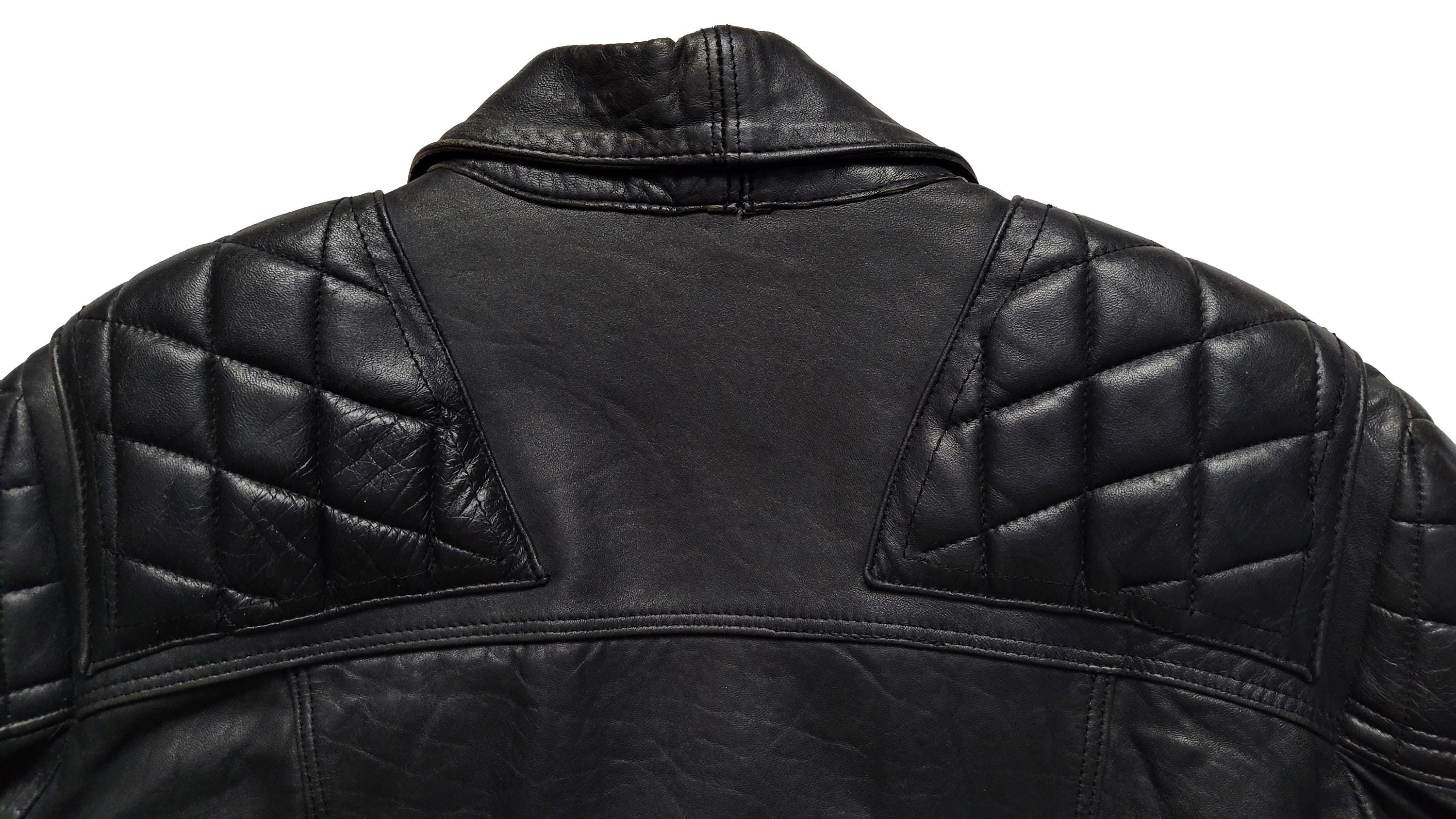 Rare Vintage 80s TT Leathers Essex Distressed Leather