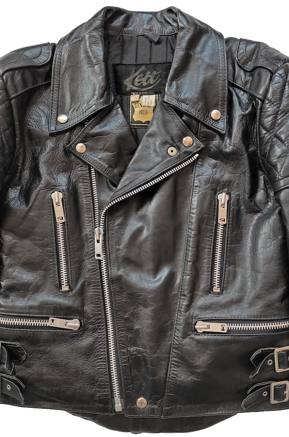 Original Rare Vintage 80s Kett Leathers Lightning Type Fringer