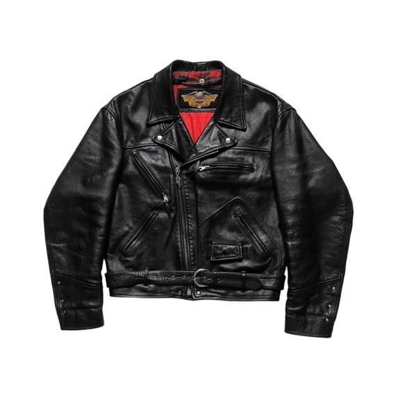 ジャケット・アウター Harley Davidson 90s leather riders Vintage Harley Davidson Leather Jacket 1990's Harley