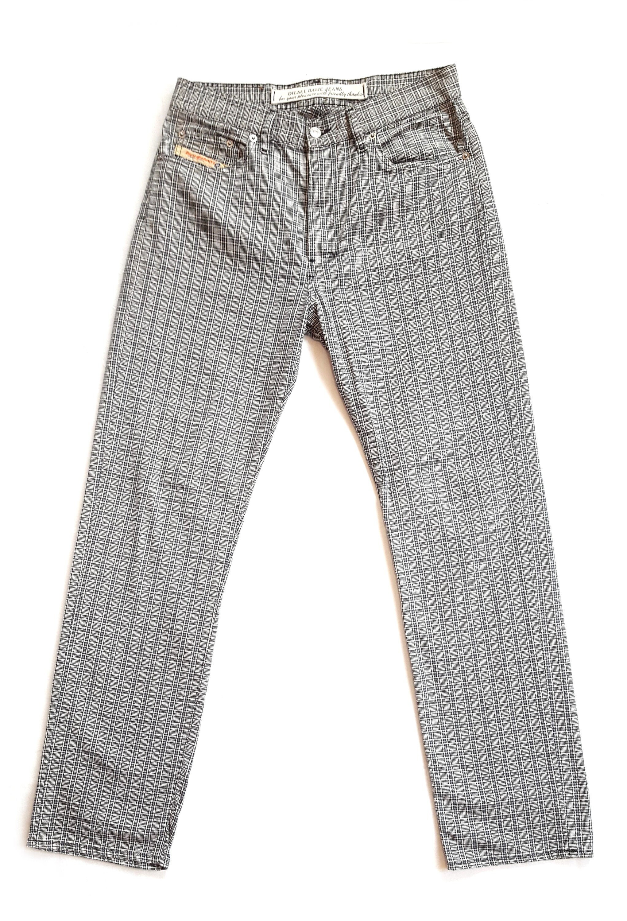 Vintage 90s Diesel Keetar Check Jeans 