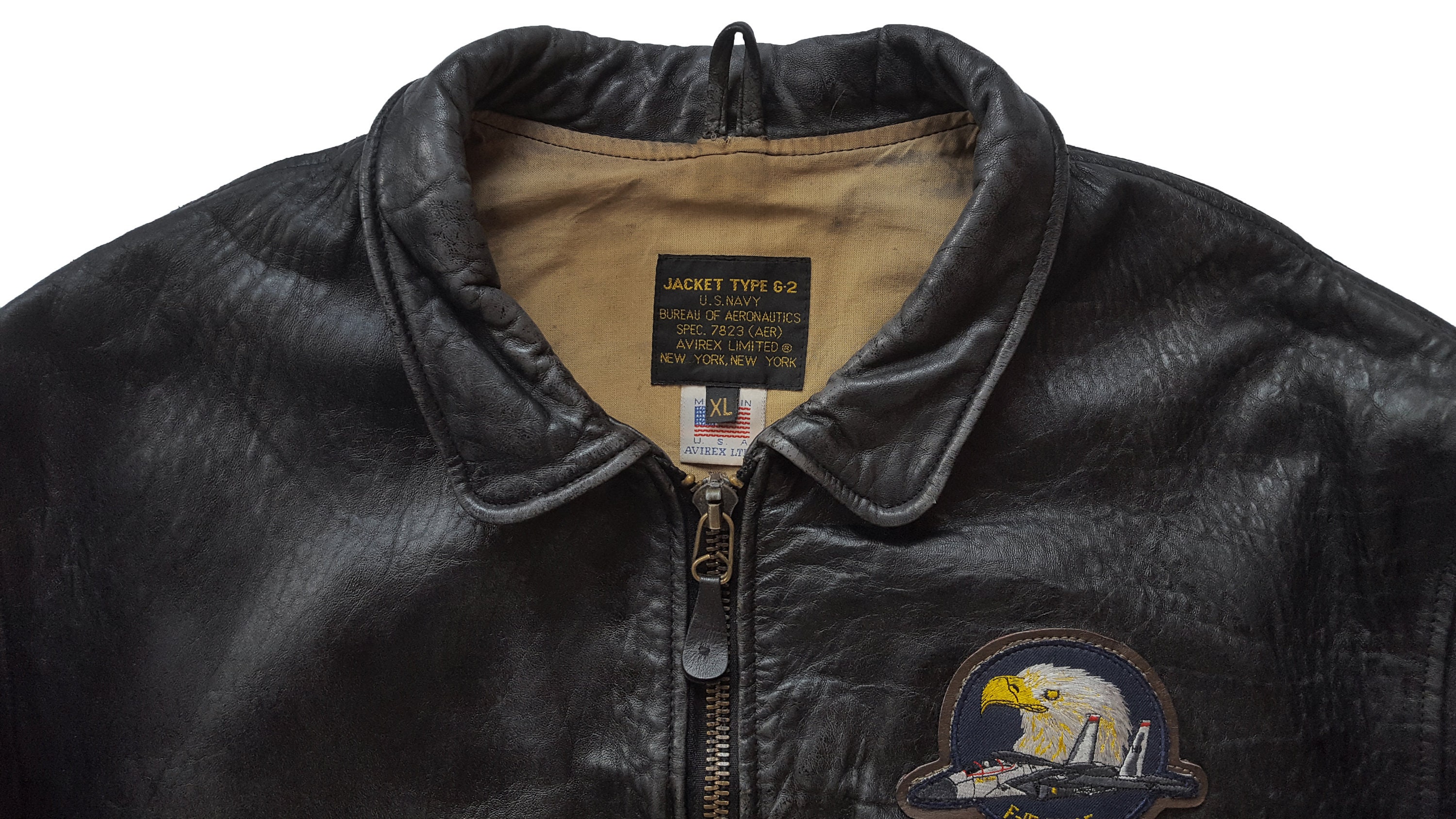 G*ミ様 80s avirex A-2 real leather bomber Vintage Avirex Jacket Type G-2 U.S Navy Leather Bomber