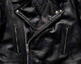 Original Rare Vintage 80s Echtes Leder/british Type Motorcycle