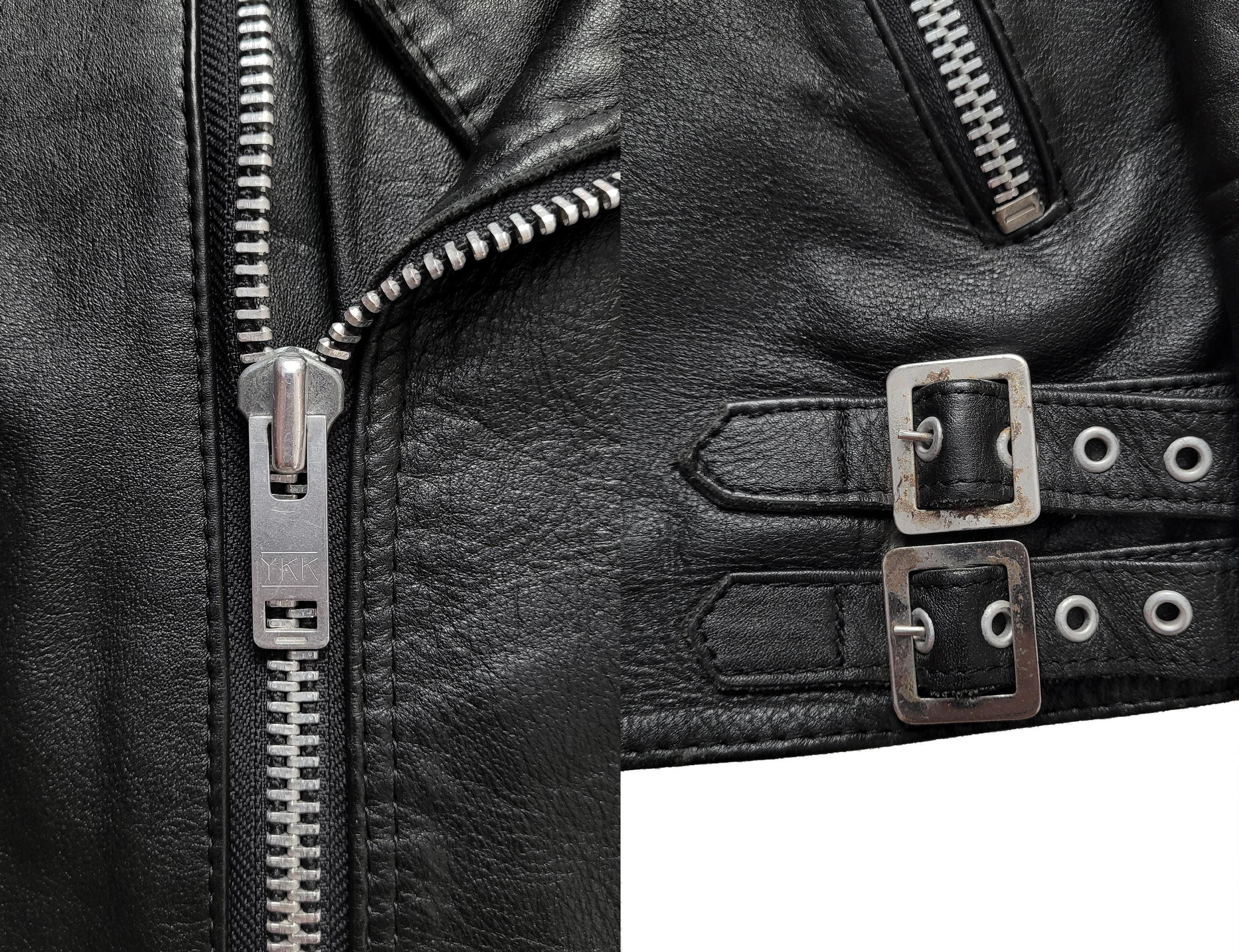 Original Rare Vintage 80s British Type Motorcycle Punk Leather