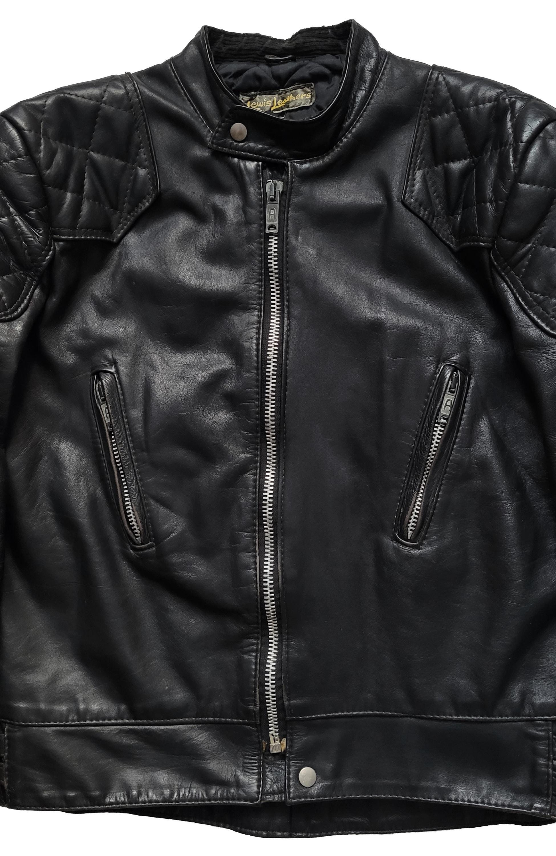 人気特価 80s Vintage Rare Original Lewis No Phantom Super Leathers ジャケット・アウター
