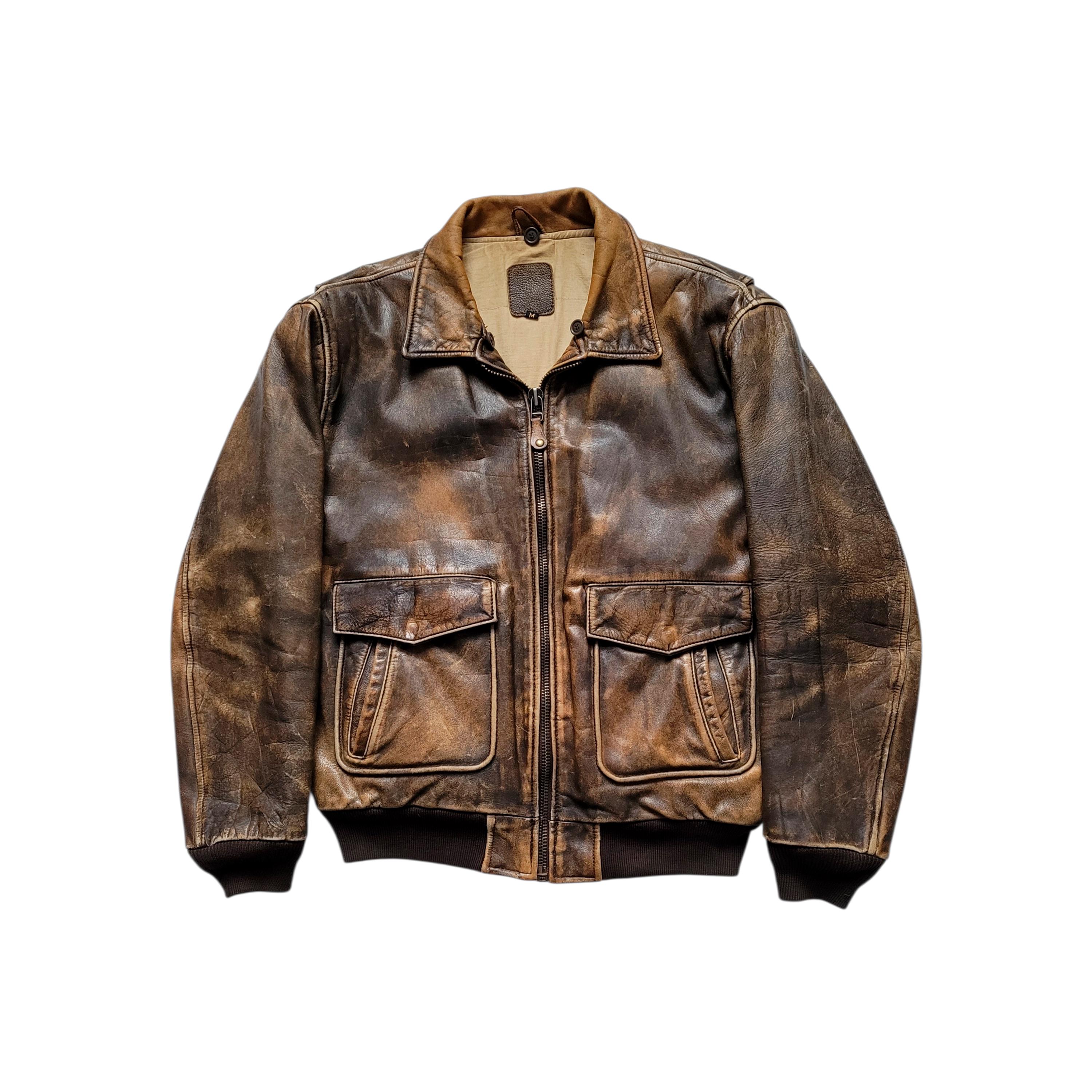 90s A-2 faded deerskin flight jkt イタリア製 Jacket 90s A-2 Dual