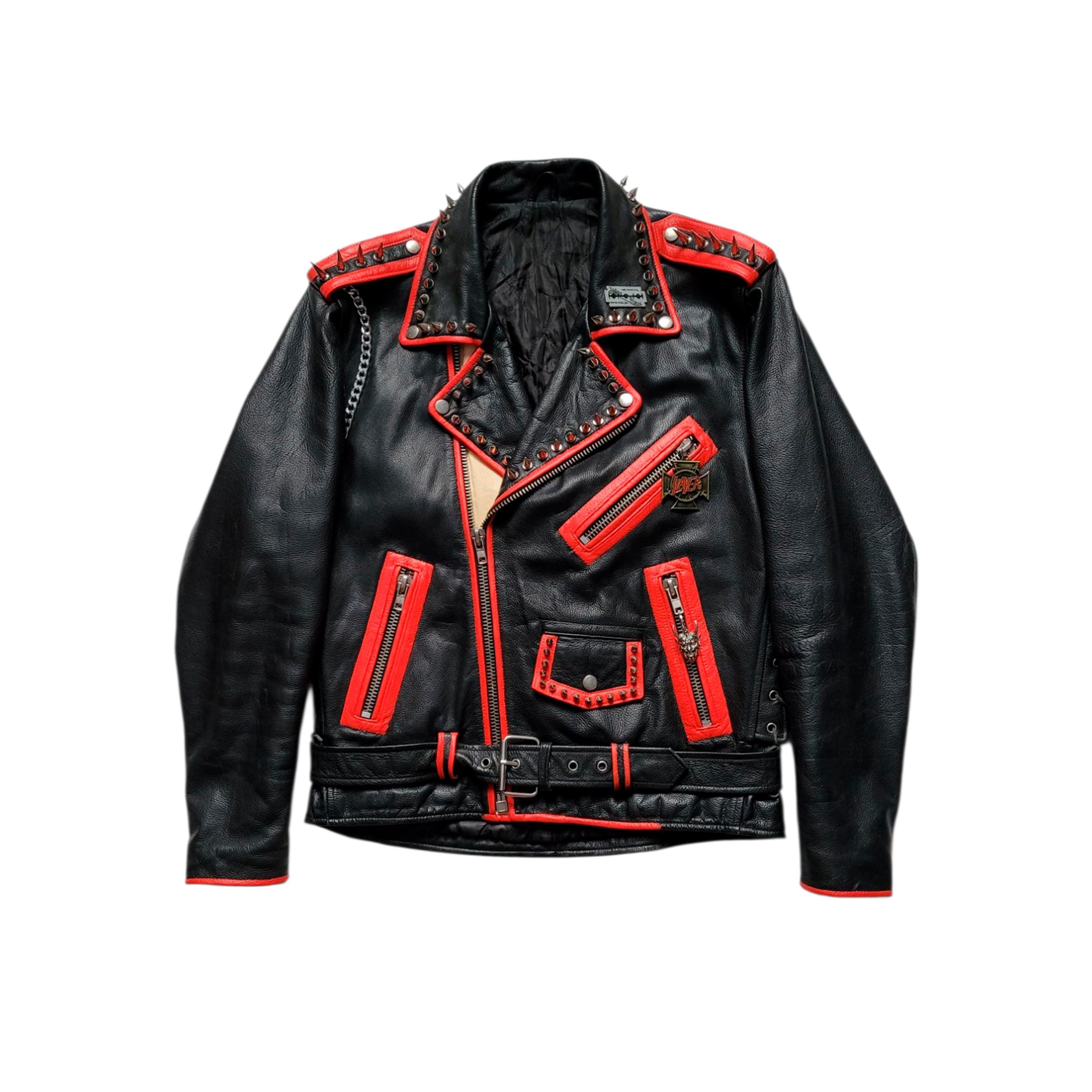 Original Custom Vintage 80s Heavy Metal Spiked Leather Motorcycle