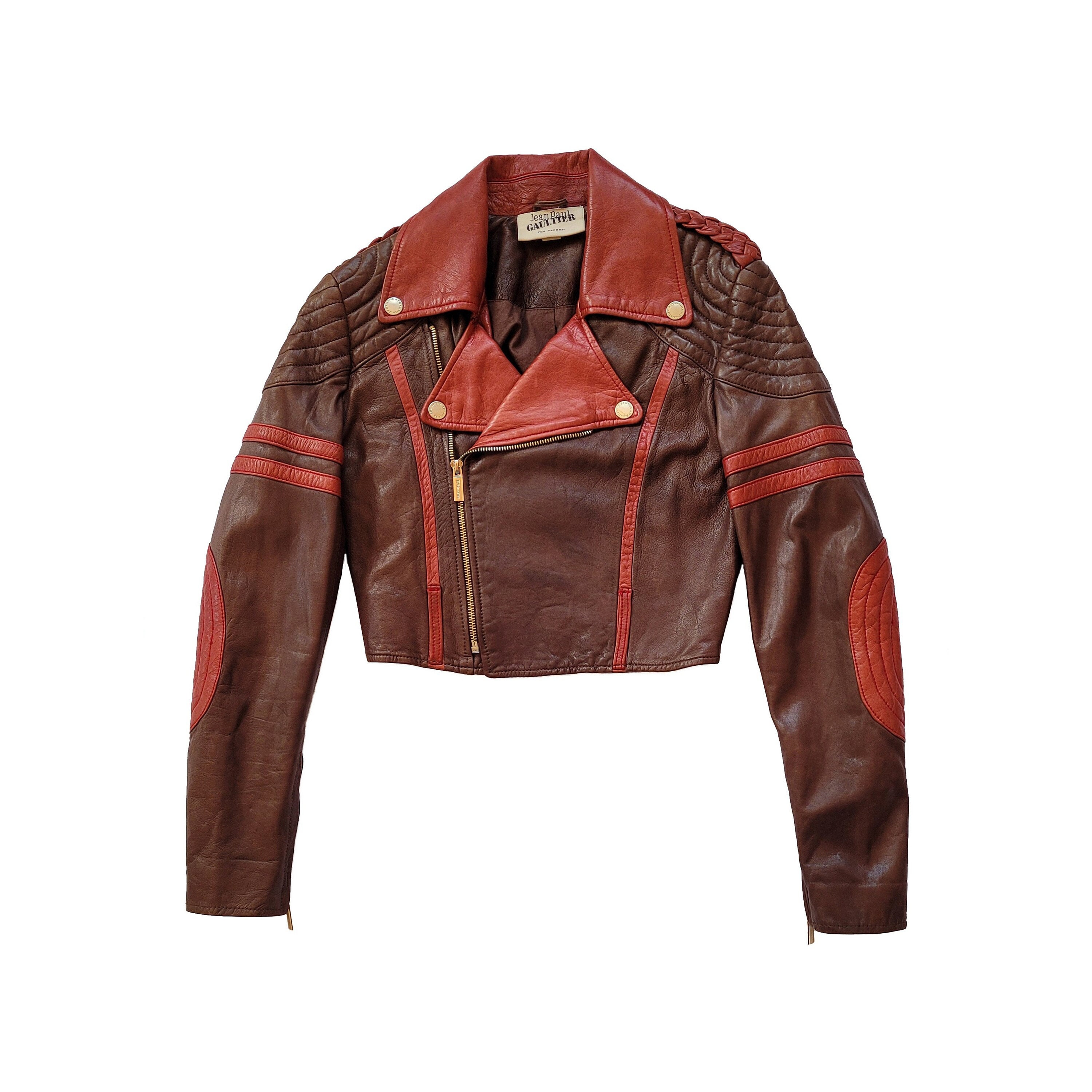 Dior Women's 80s Edgy Vintage Cropped Leather Jacket