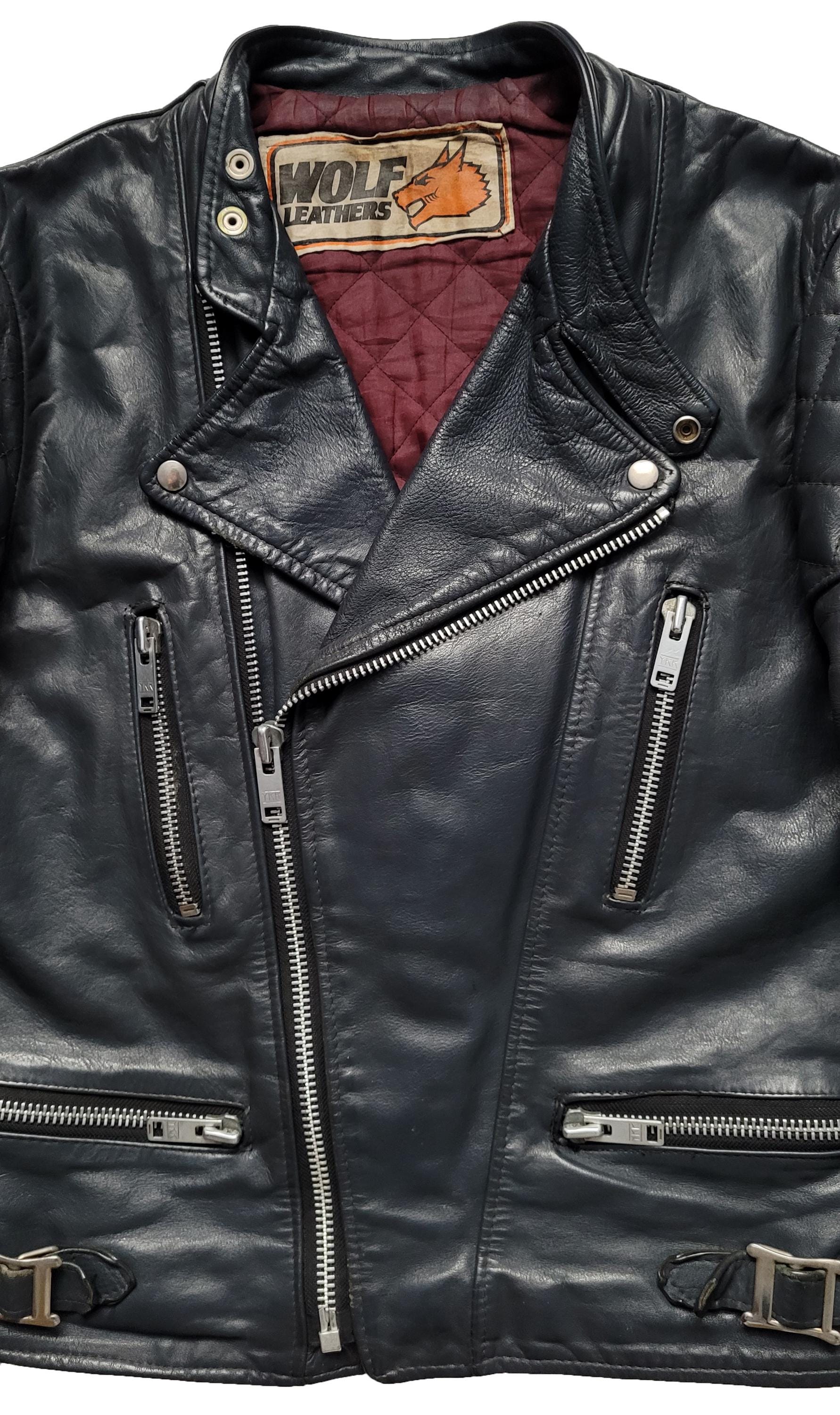 Original Rare Vintage 80s Wolf Leathers Monza Type Cafe Original Rare Vintage 80s Wolf Leathers Monza Type Cafe