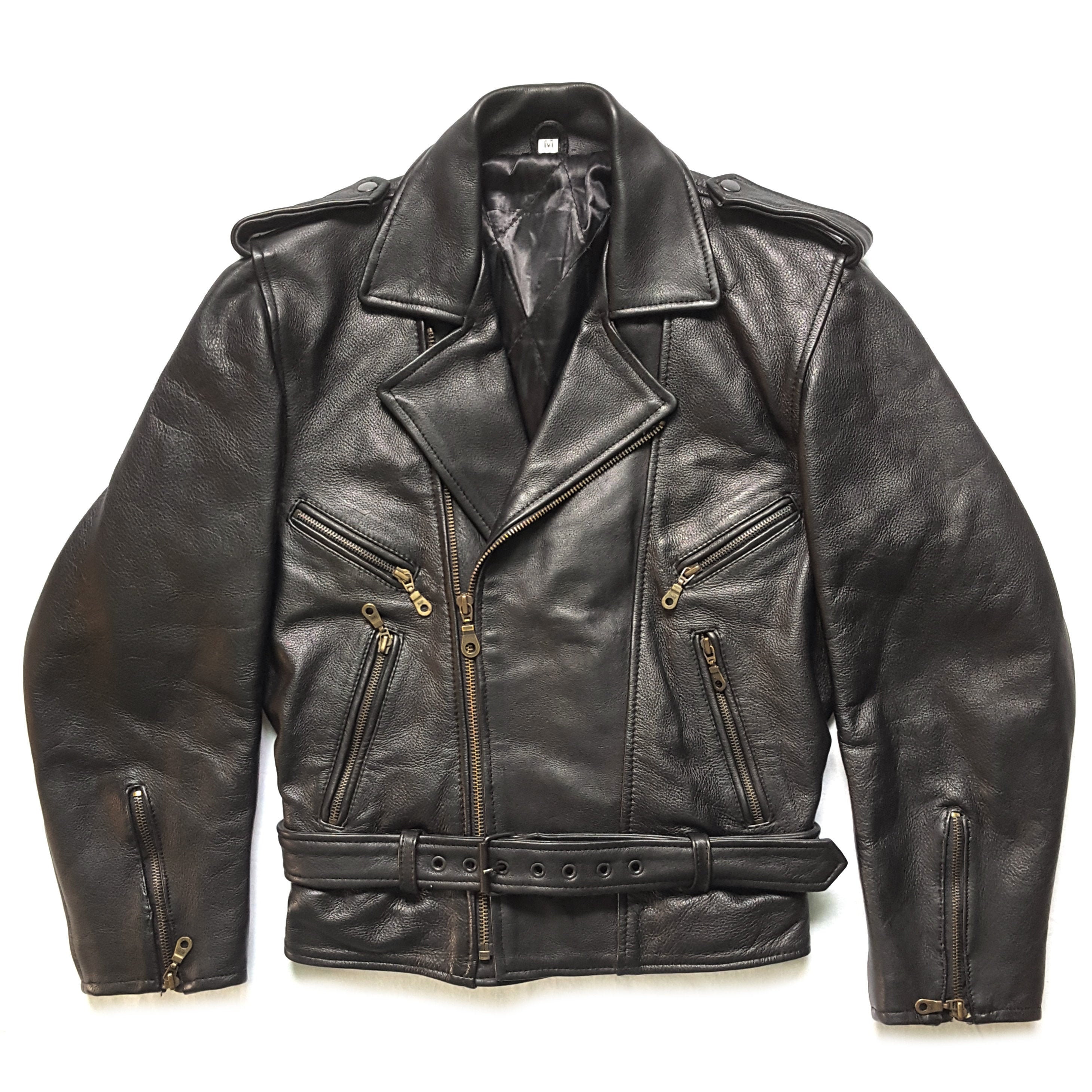 Rare Vintage 80s Leather Biker Punk UK Jacket | Etsy