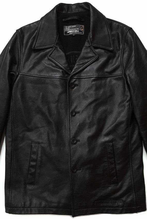 Very Rare Vintage 90s Avirex USA Leather Short Coat Jacket - Etsy