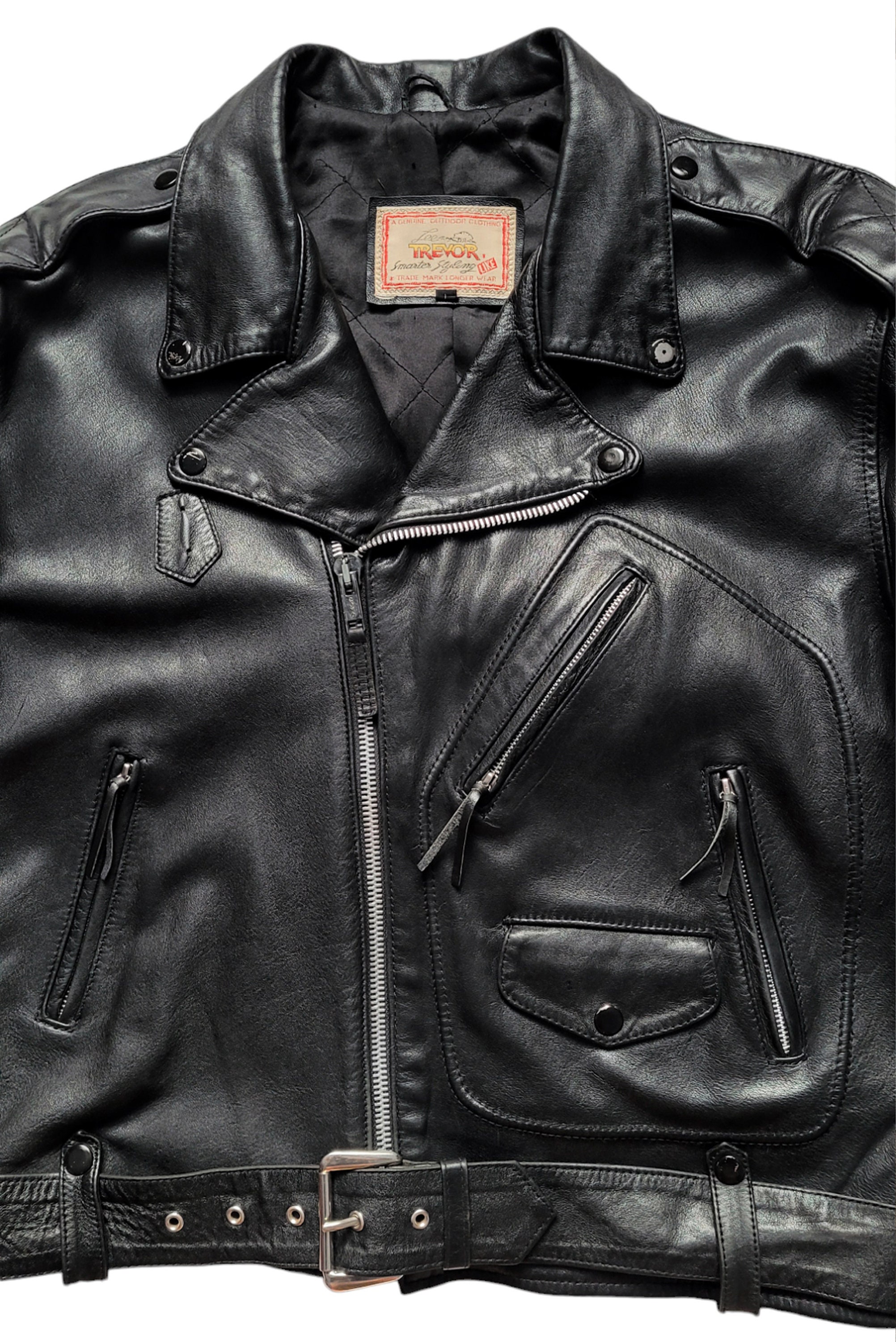 ジャケット・アウター vintage like fake leather jacket ZFBAOJT Mens Leather Jacket Motorcycle Black Biker Jackets