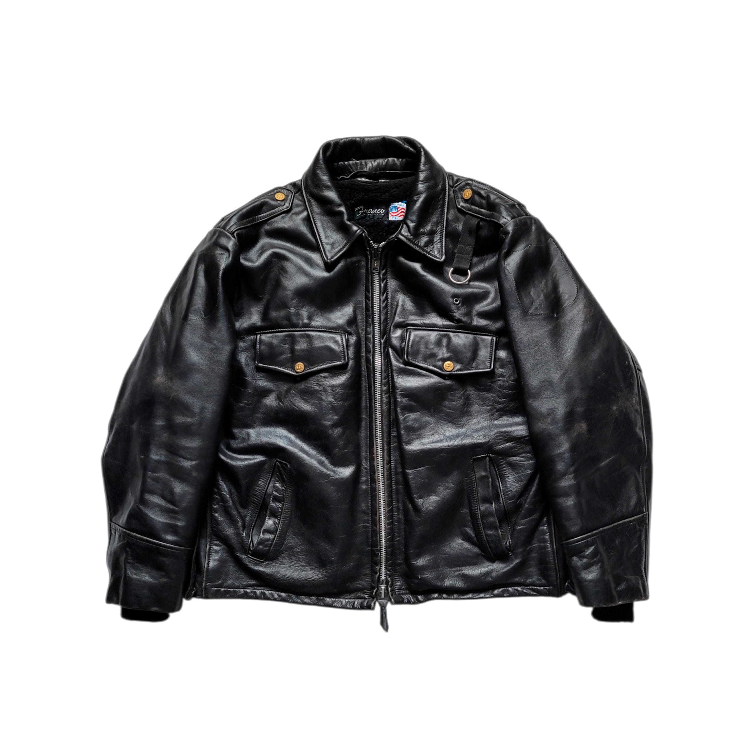 Very Rare Vintage 70s Franco NYC Police Horsehide Leather