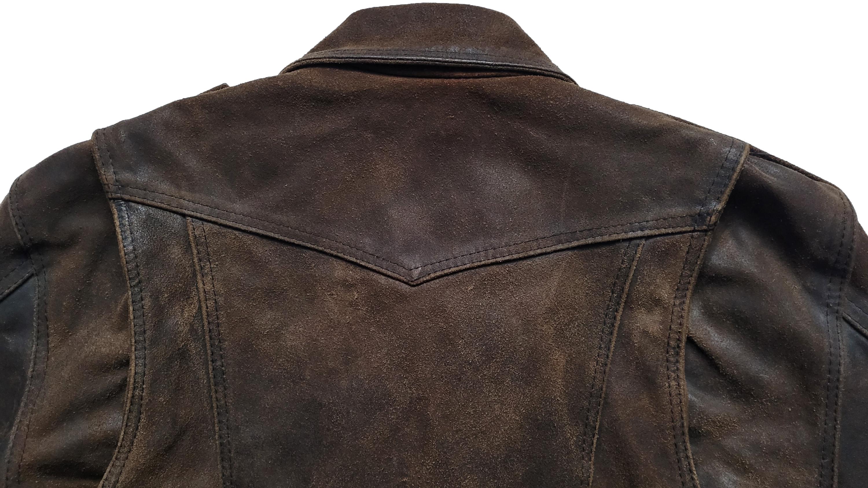 Euro Vintage 80〜90s suède leather jacket Vtg Outbrook Womens Large Suede Leather Jacket Brown Full