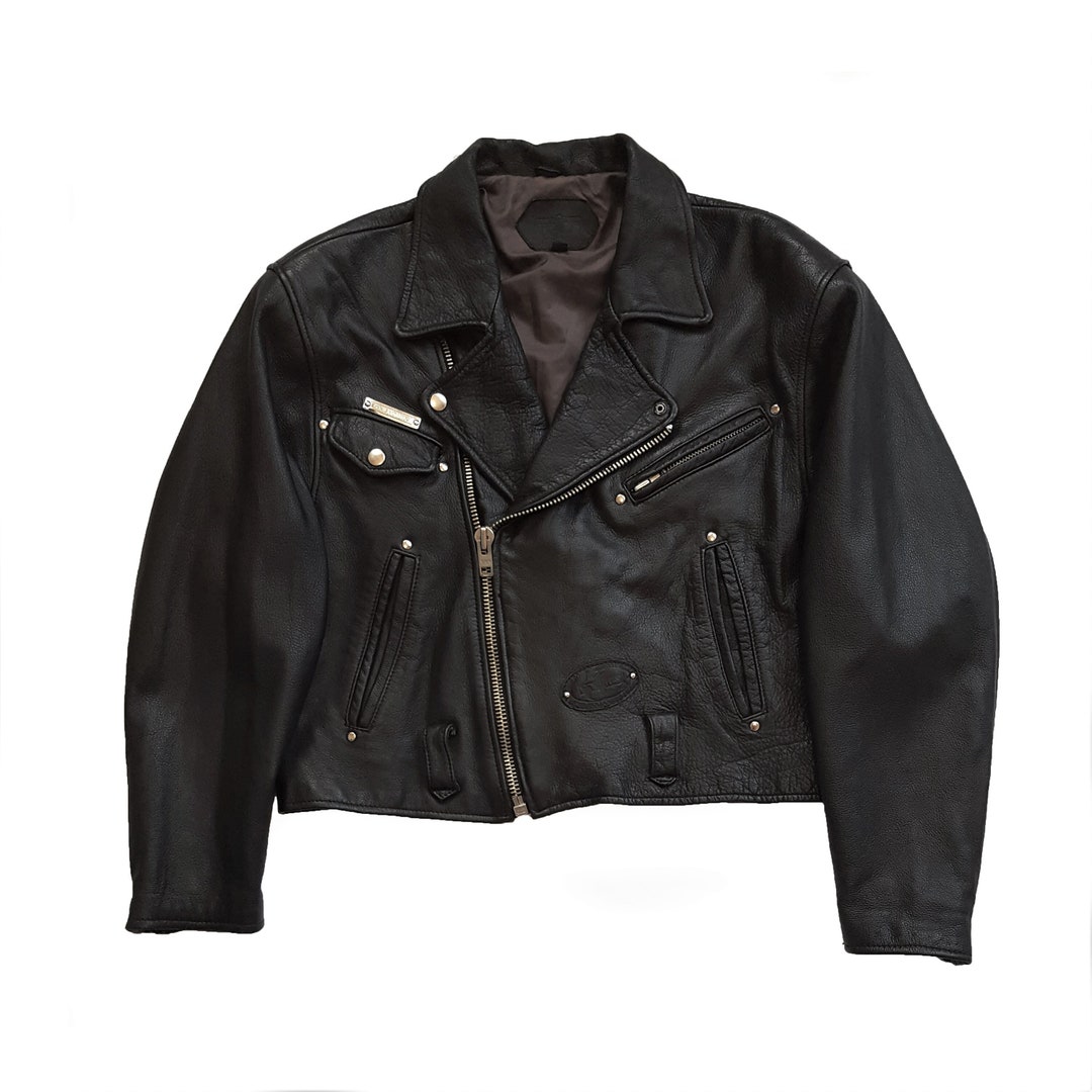 ジャケット・アウター Vintage heavywait doubleriders jacket XL VTG Heavyweight Leather Motorcycle Riding Jacket, Men 52