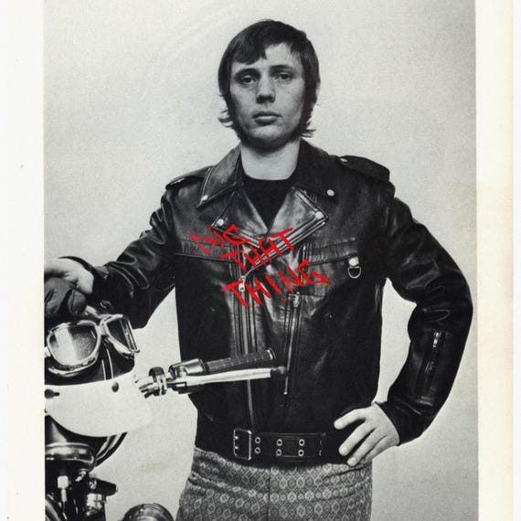 70S　VINTAGE　THEREE STAR ZIP　レザージャケット Original Ultra Rare Vintage 70s Kawasaki/tt Leathers Motorcycle