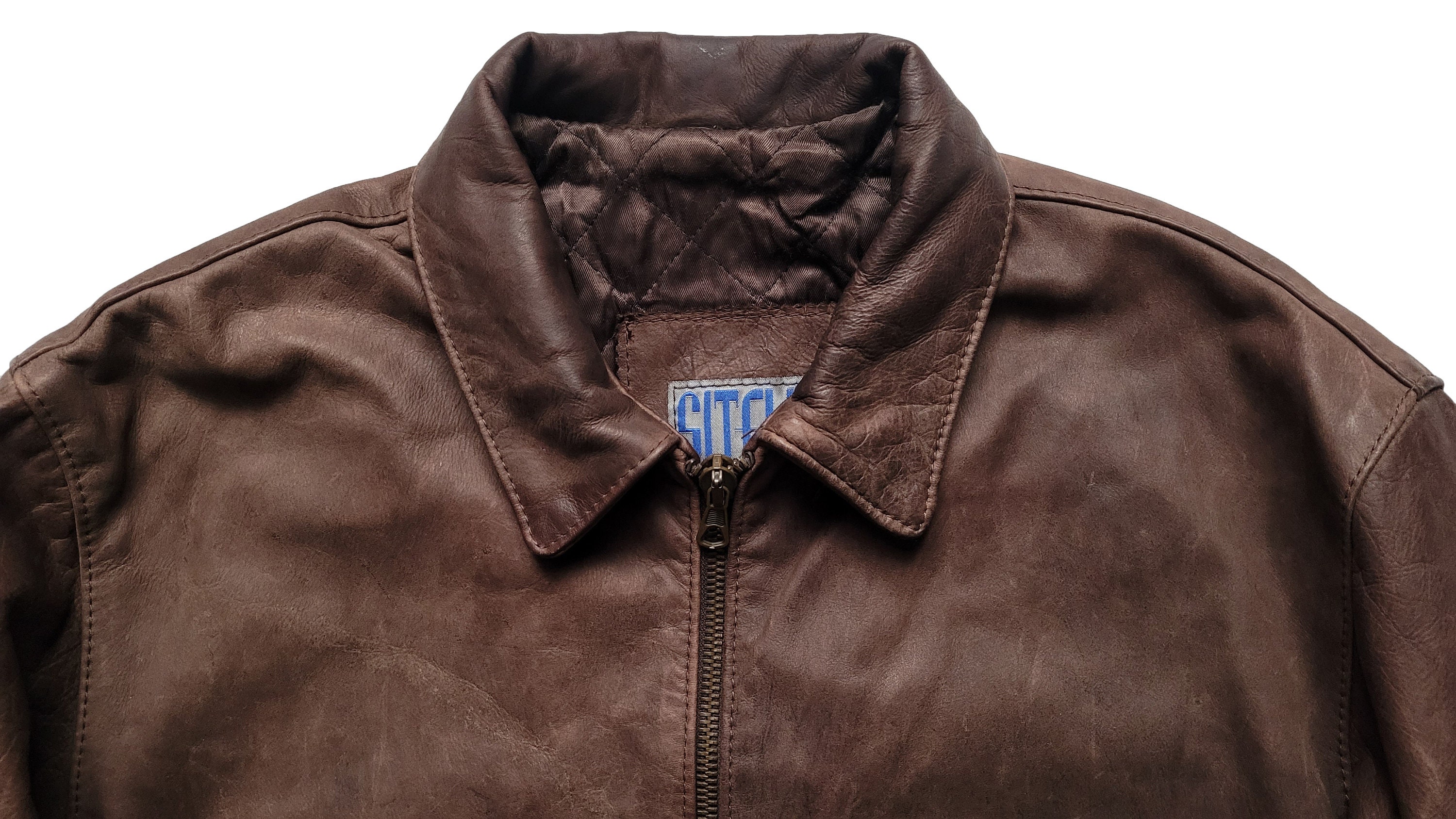 80s vintage zip leather jacket スエード 短丈 Original Rare Vintage 80s Sitelli Designer Retro Style Cropped