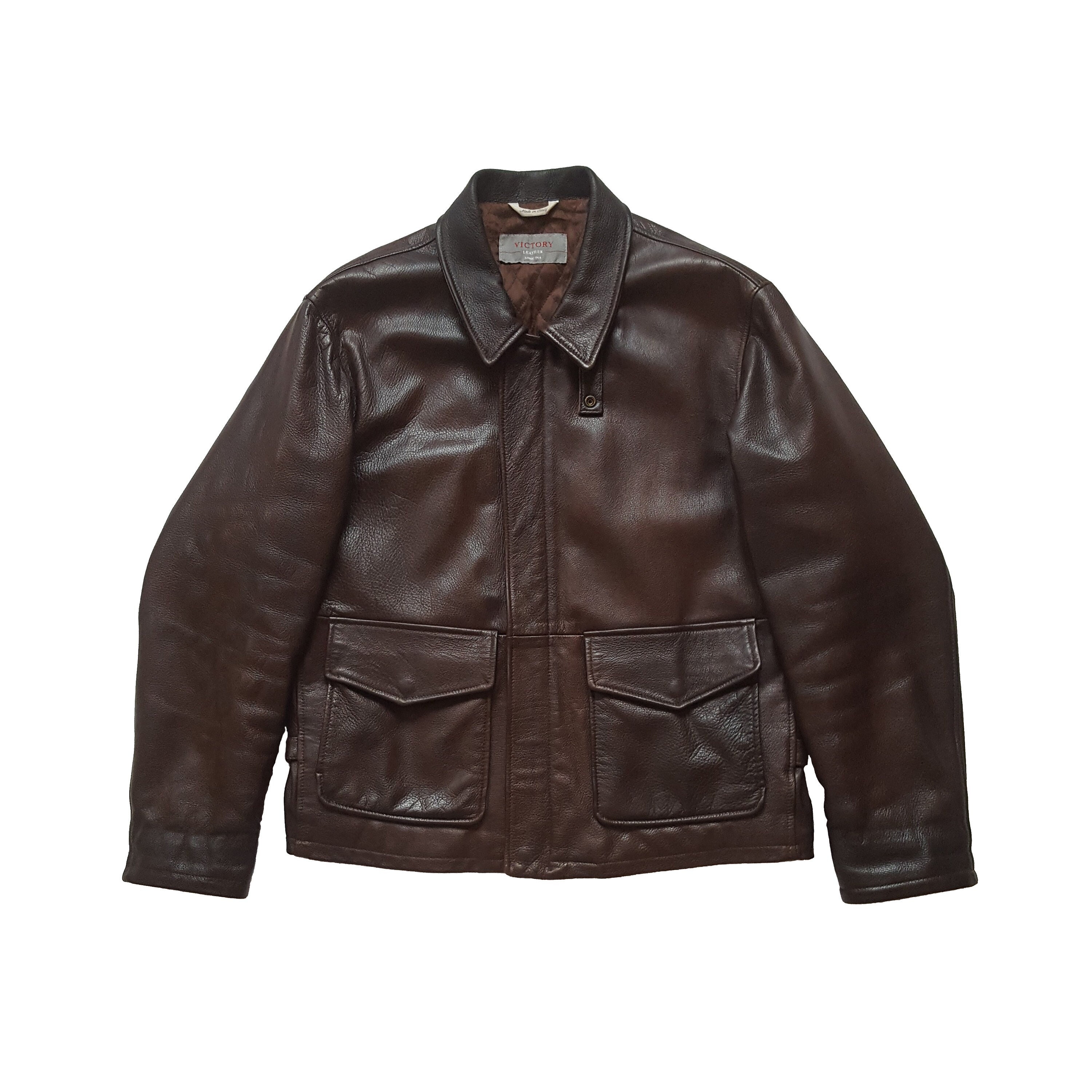 Original Rare Vintage 90s Victory Leather A-2 Type Indiana Original Rare Vintage 90s Victory Leather A-2 Type Indiana
