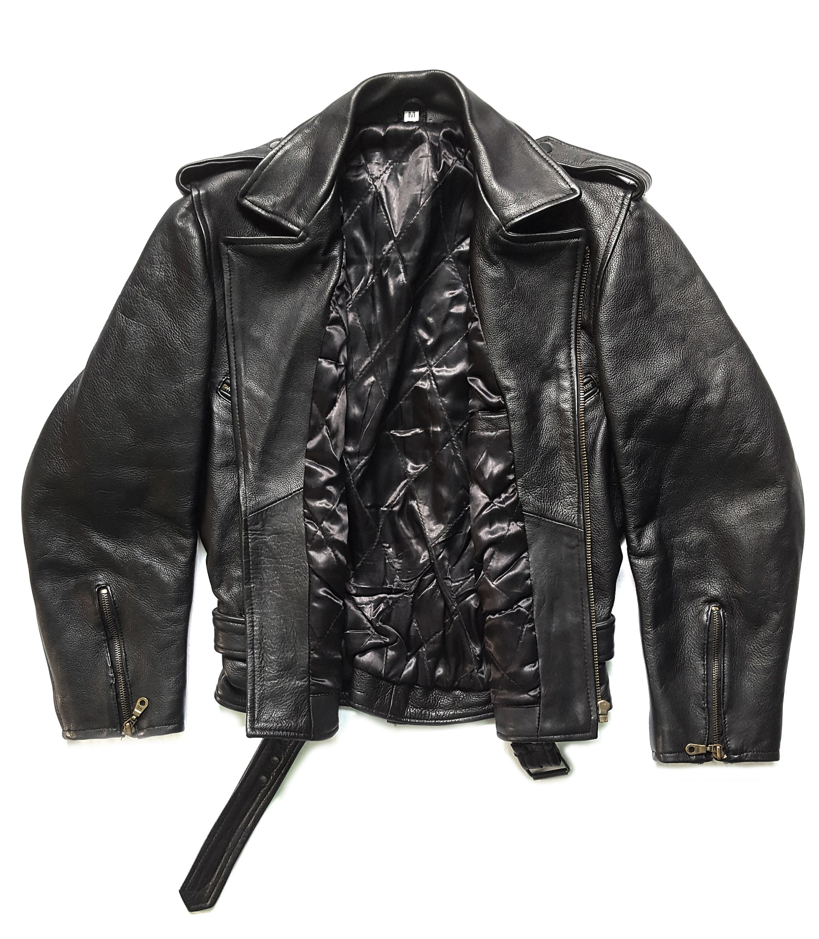 Rare Vintage 90s Leather Biker Punk Jacket - Etsy