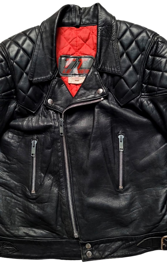 80s vintage TT lethers uk 英国製ライダースジャケット Rare Vintage 80s TT Leathers Essex Distressed Leather